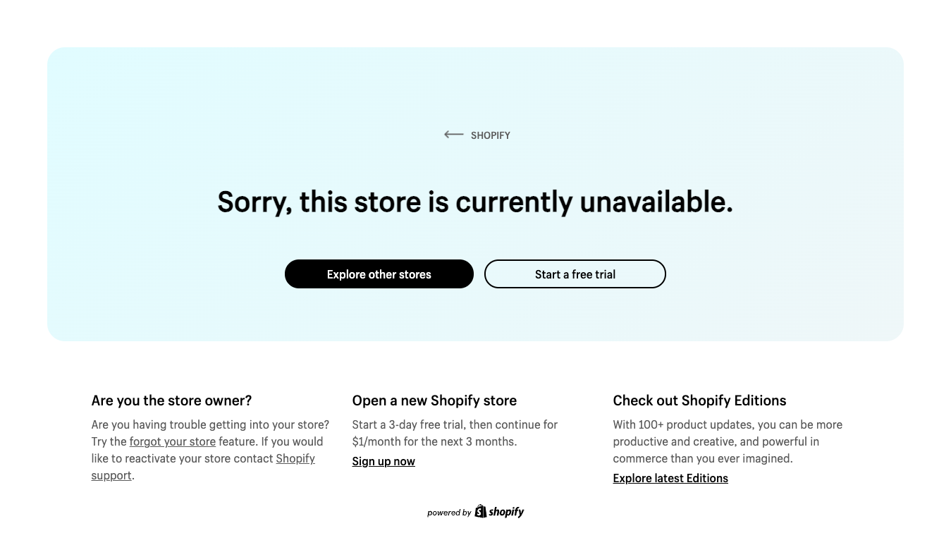 Shopify screenshot