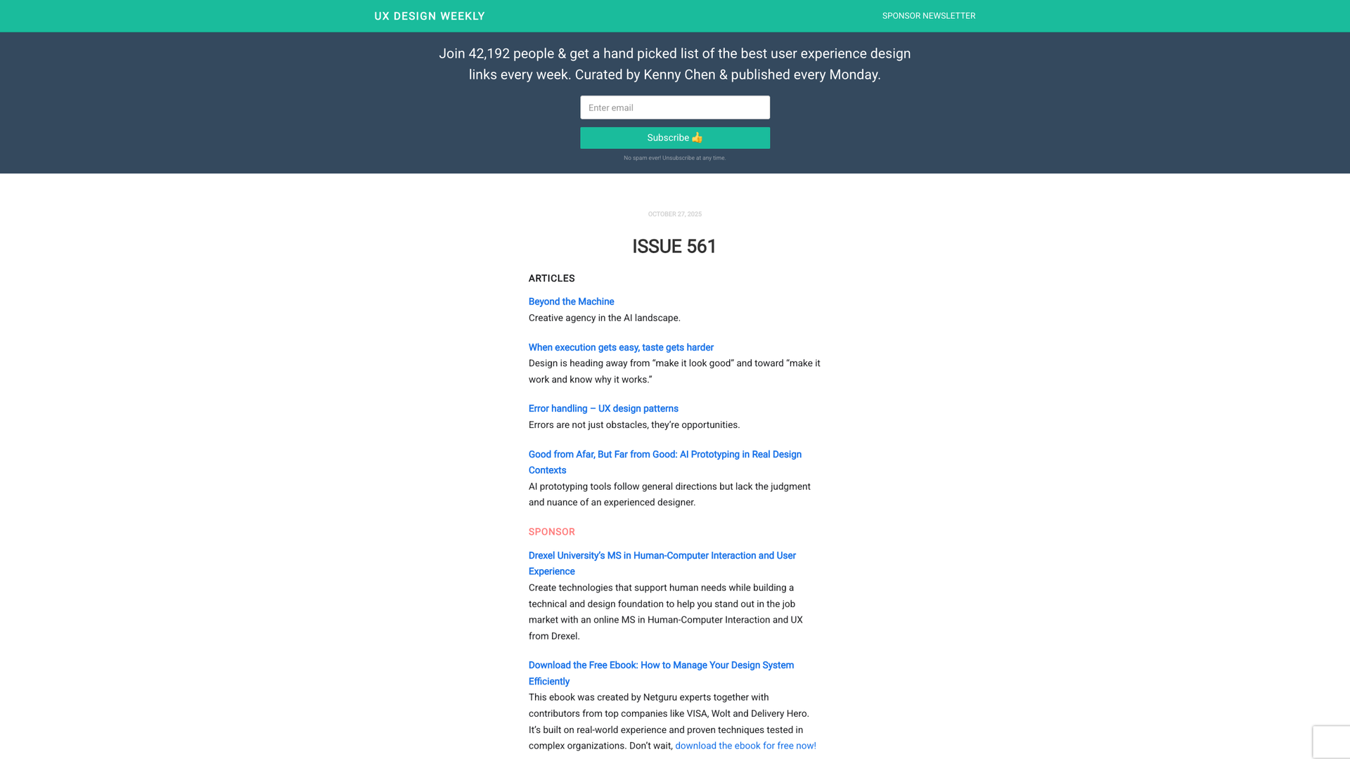 UX Design Weekly screenshot