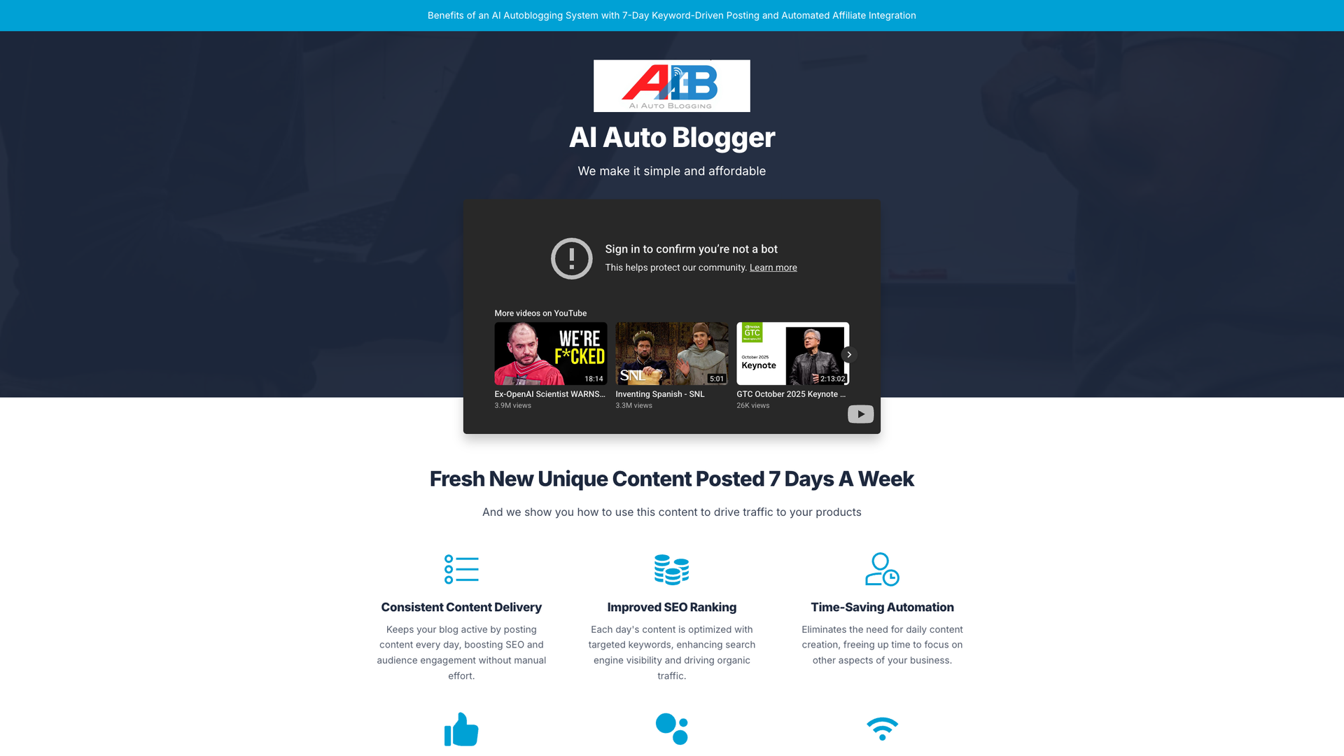 AI Auto Blogger screenshot