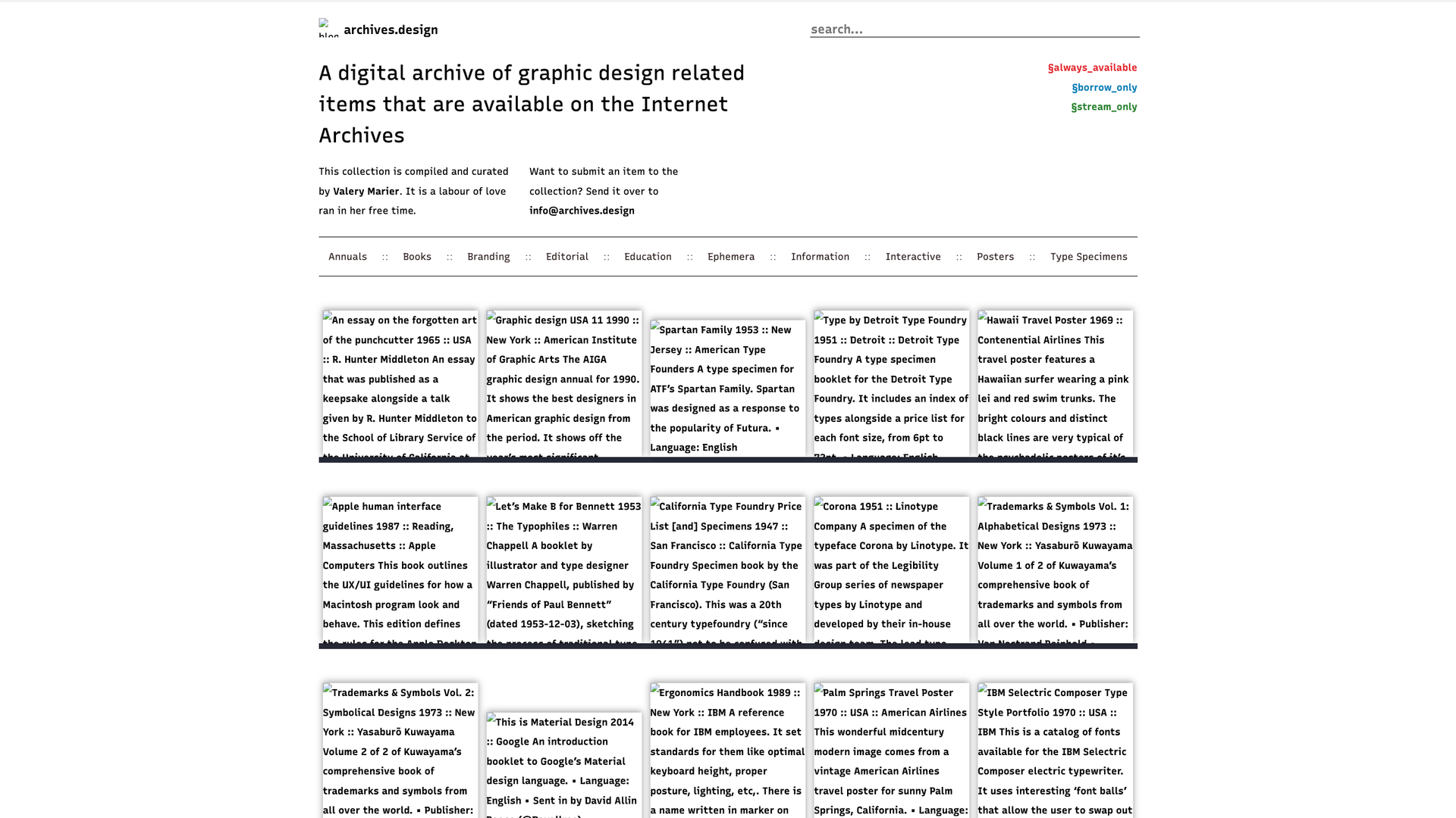 archives.design screenshot