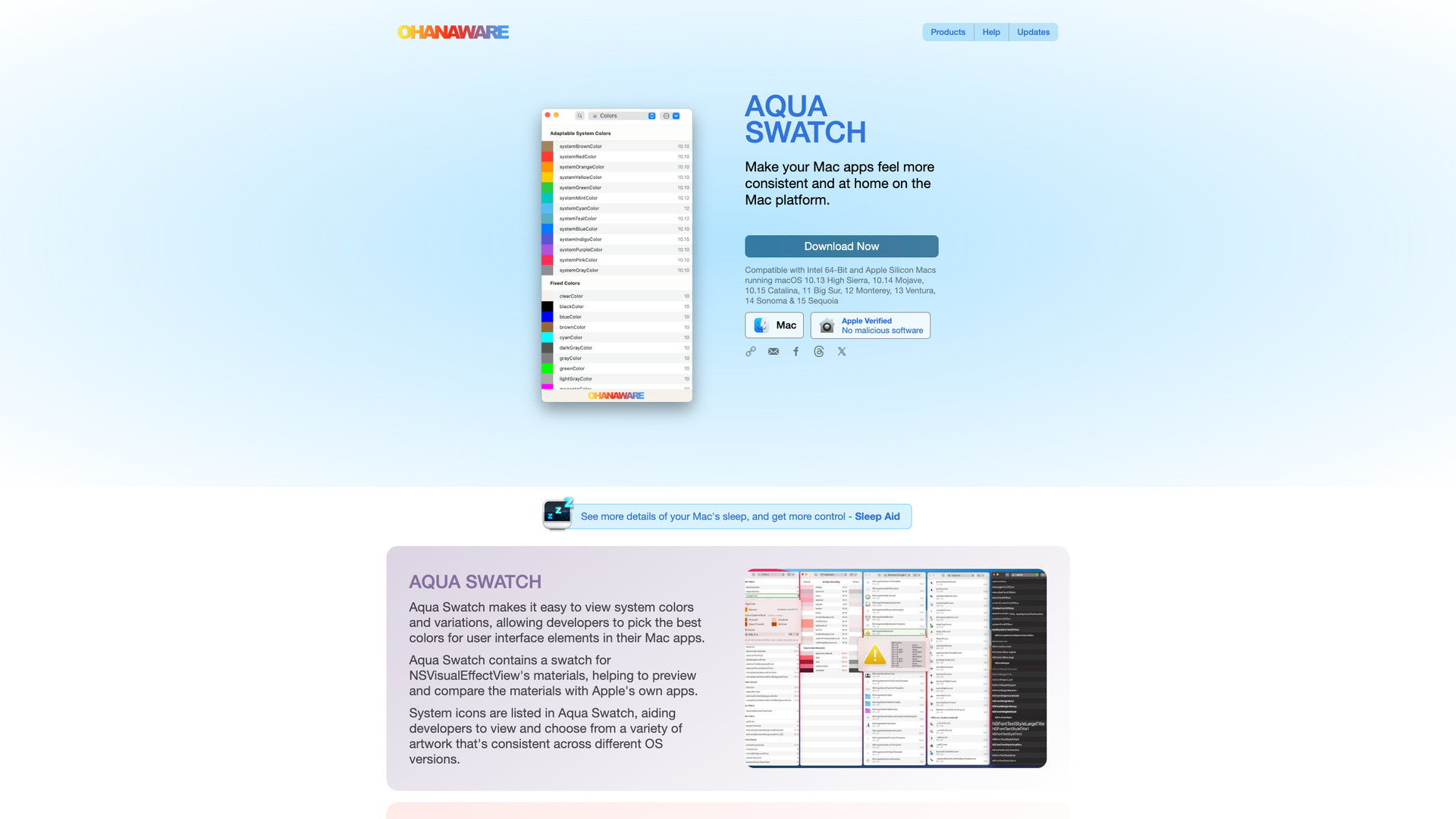 Aqua Swatch screenshot