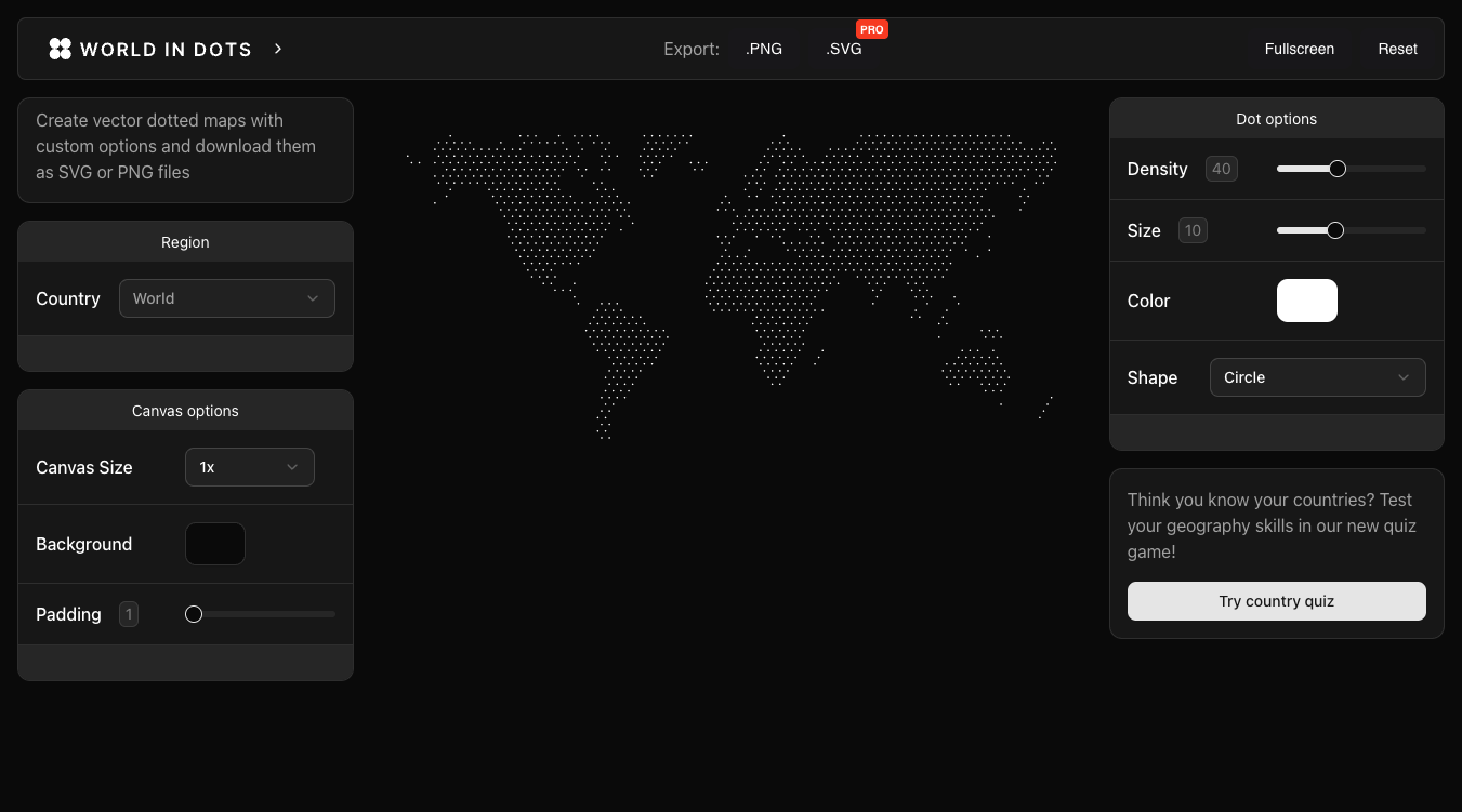 World in Dots screenshot