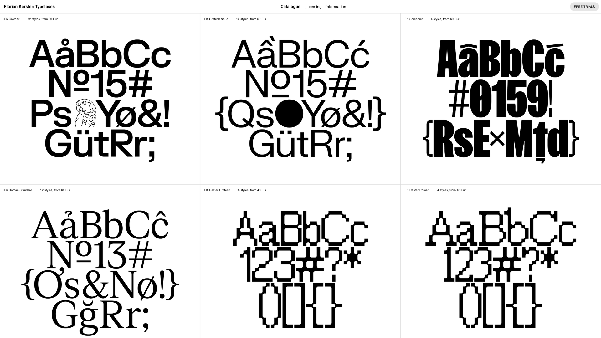 Florian Karsten Typefaces screenshot
