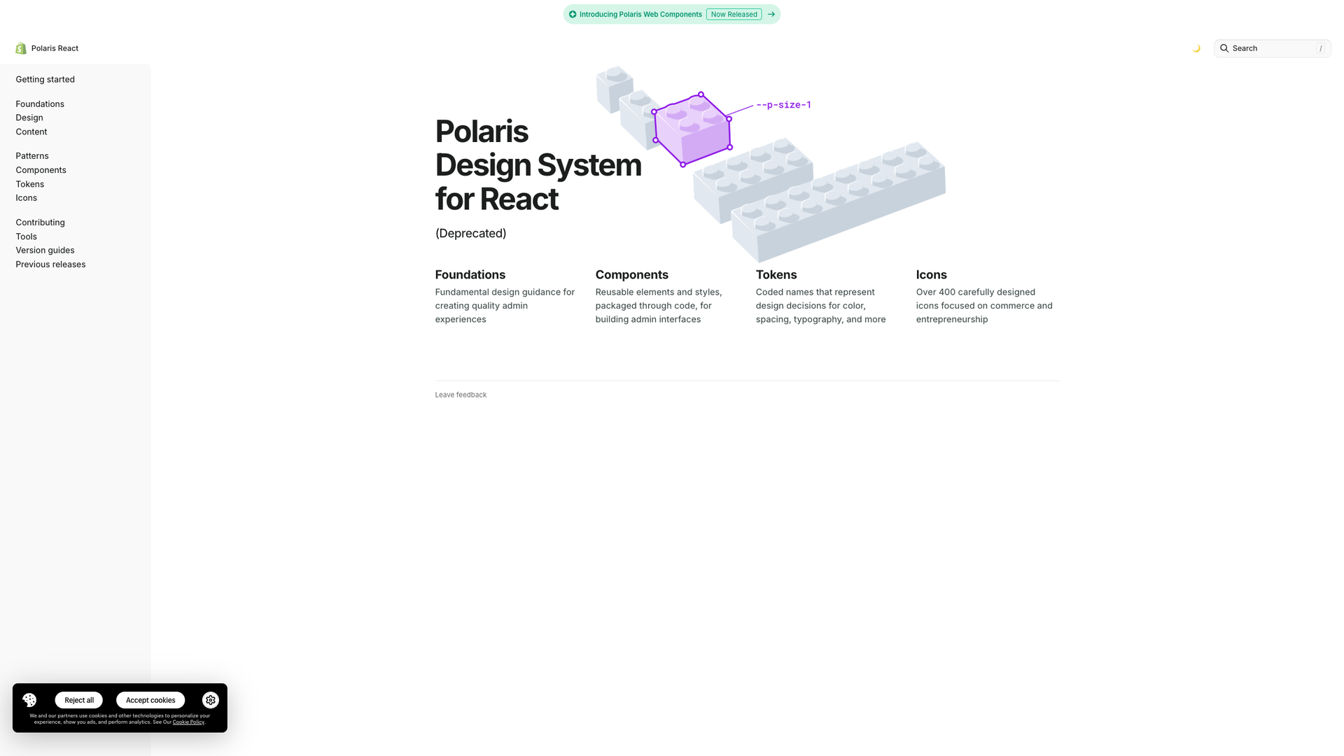 Polaris React screenshot