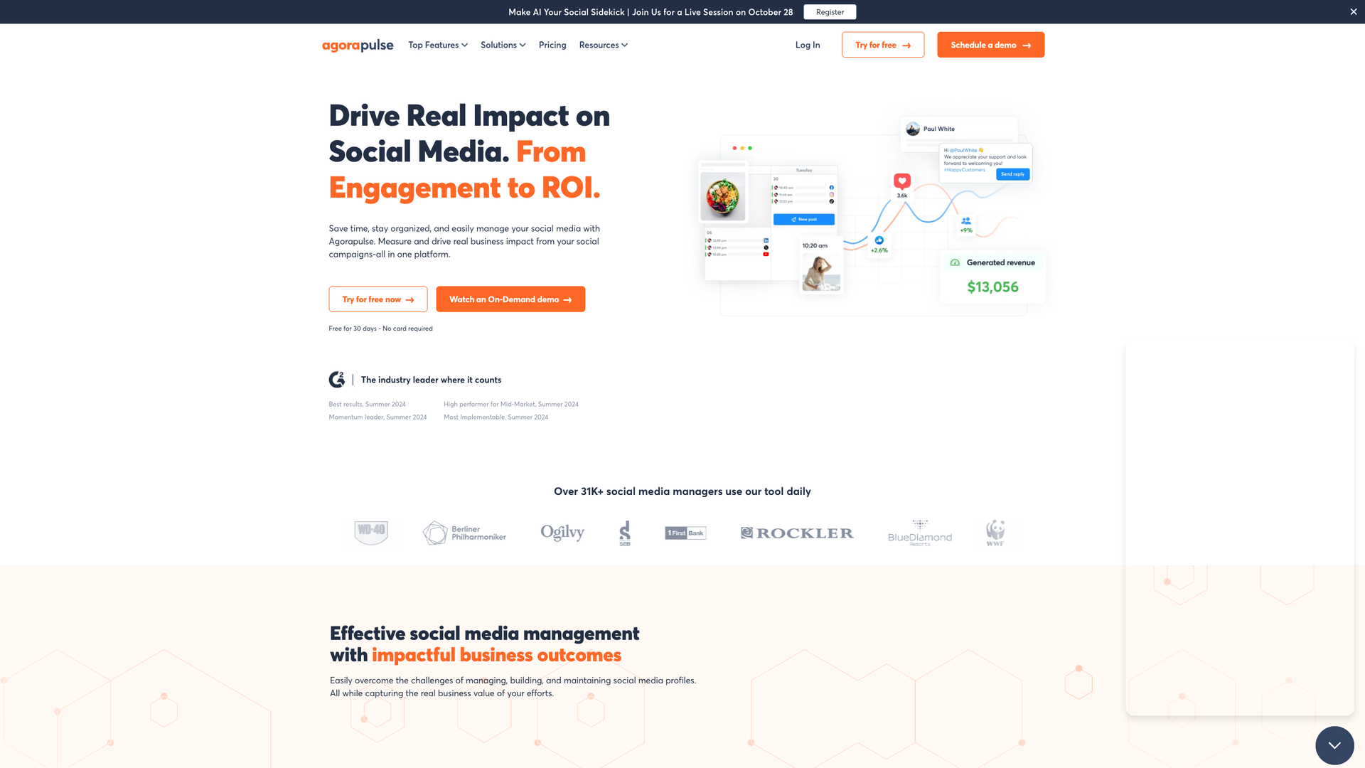 Agorapulse screenshot