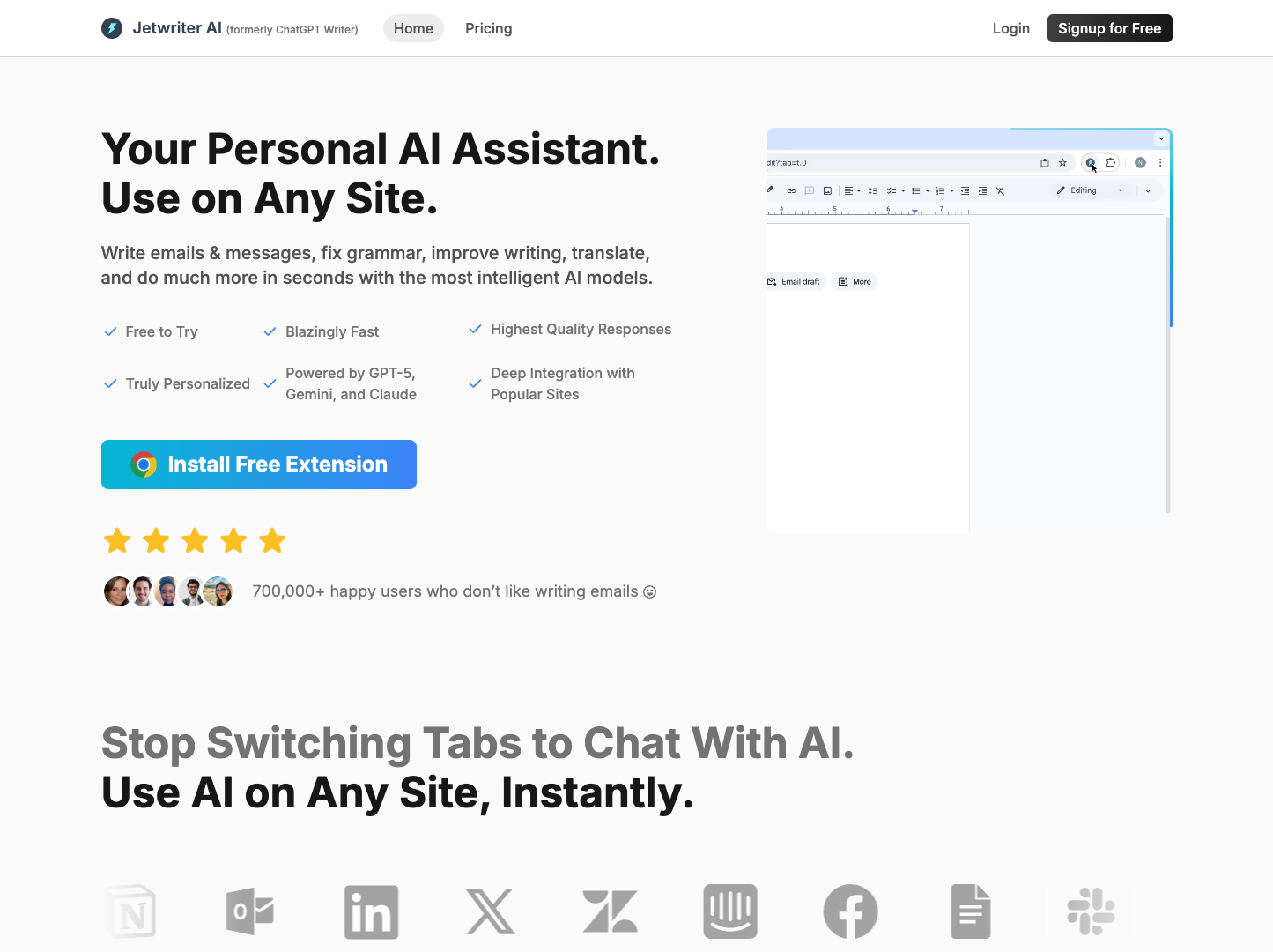Jetwriter AI screenshot