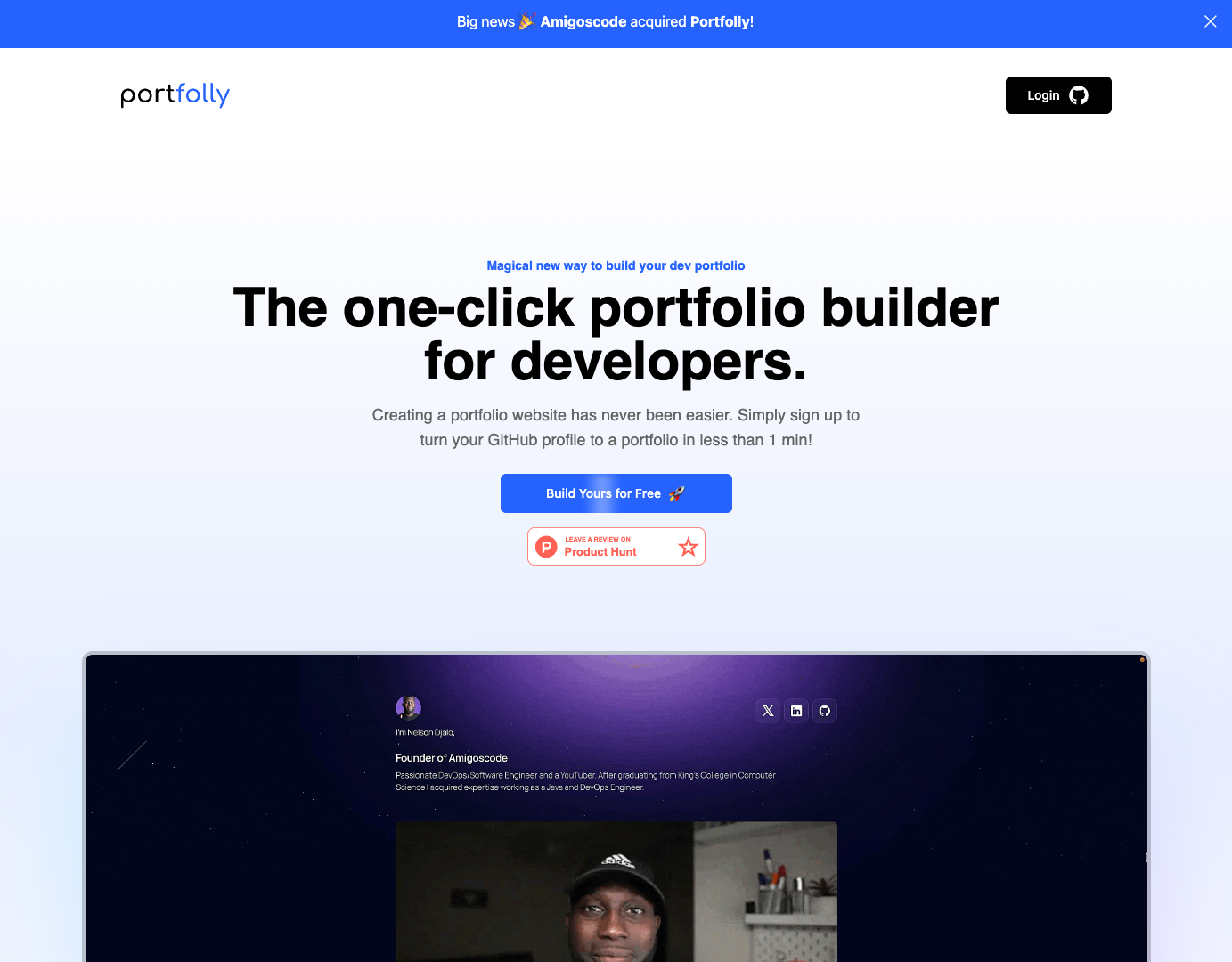 Portfolly screenshot
