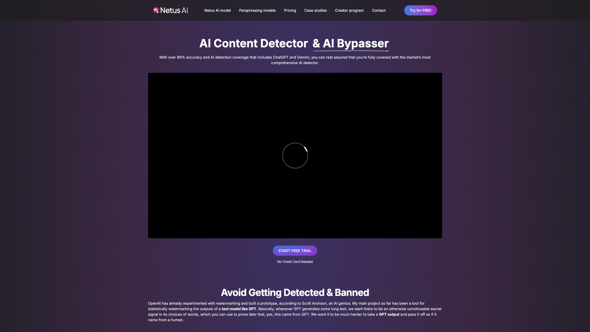Netus AI Paraphraser screenshot
