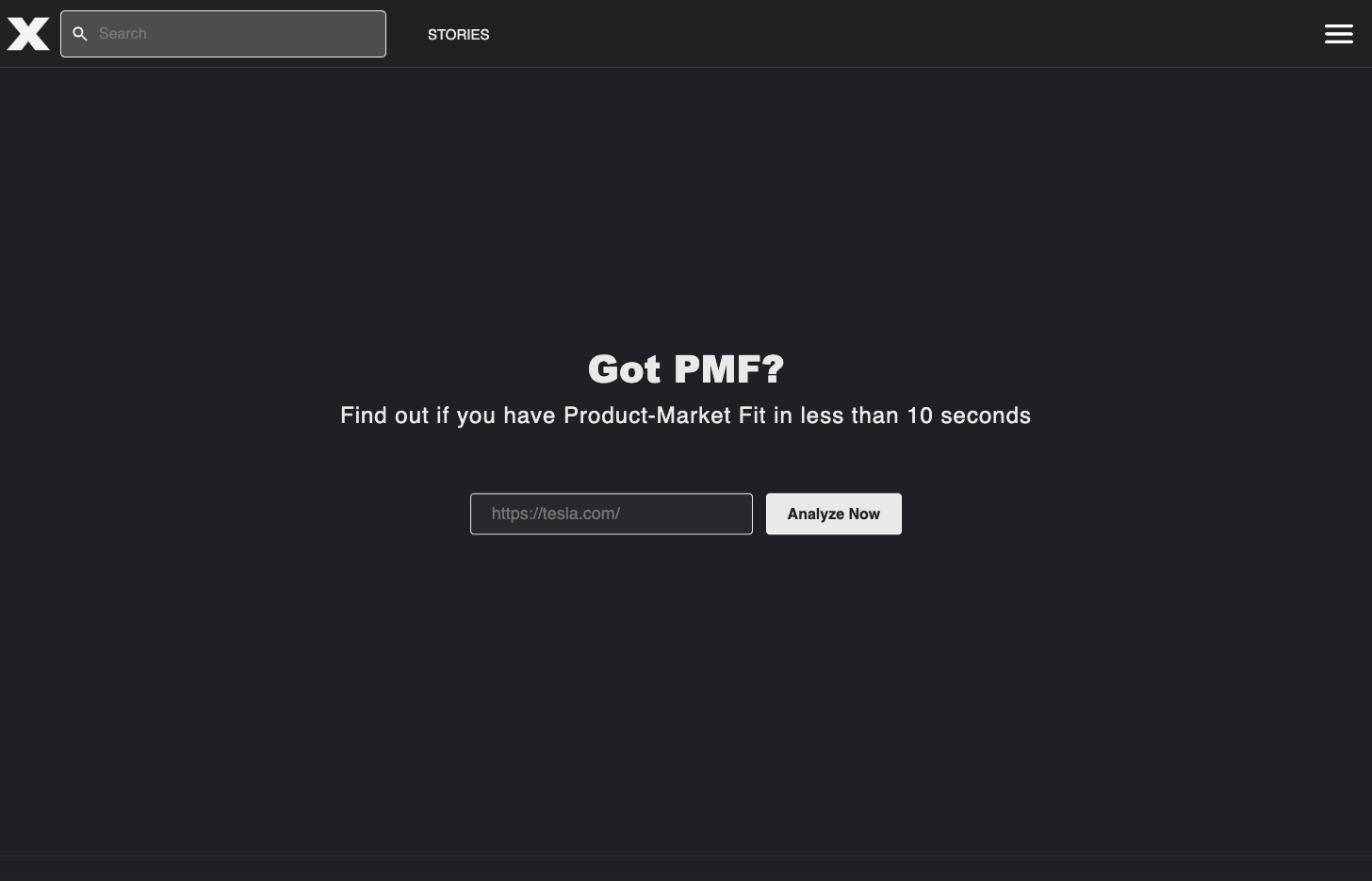 Product-Market Fit Analyzer screenshot