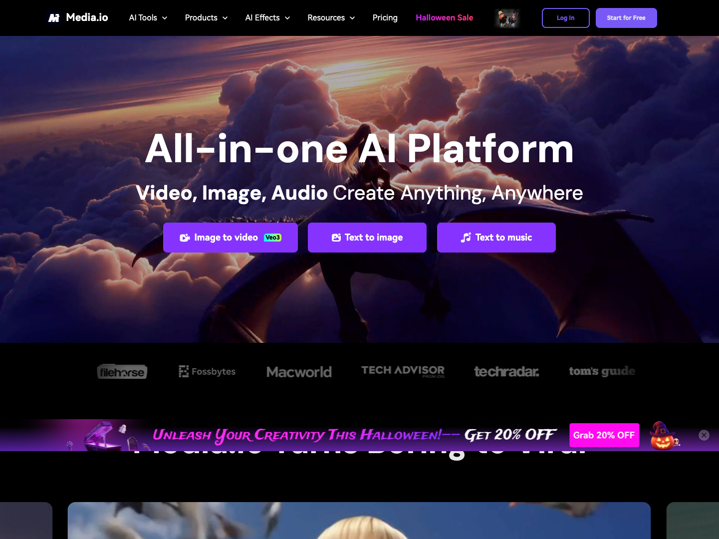 Media.io AI Media Suite screenshot