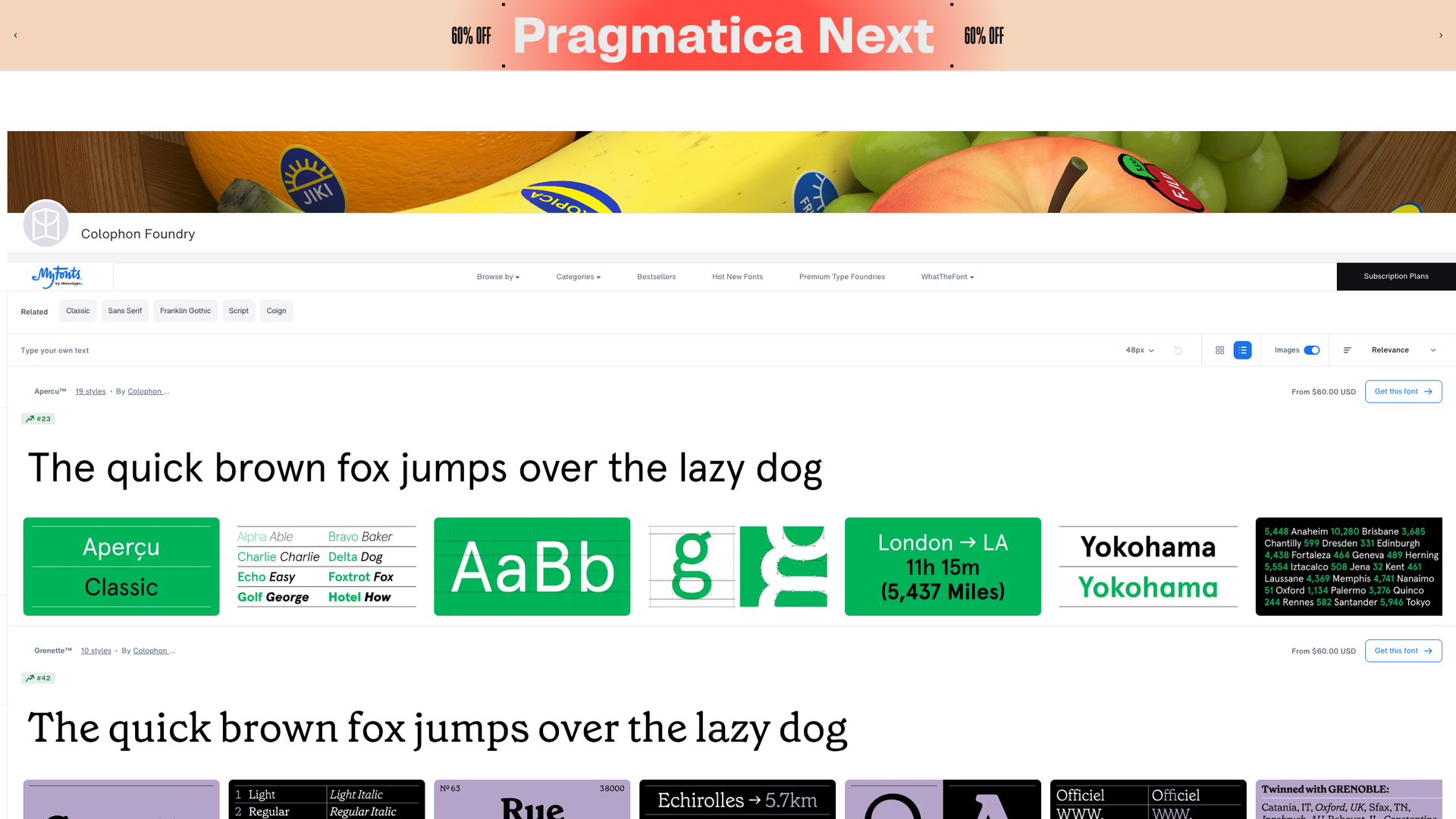 Colophon Foundry screenshot