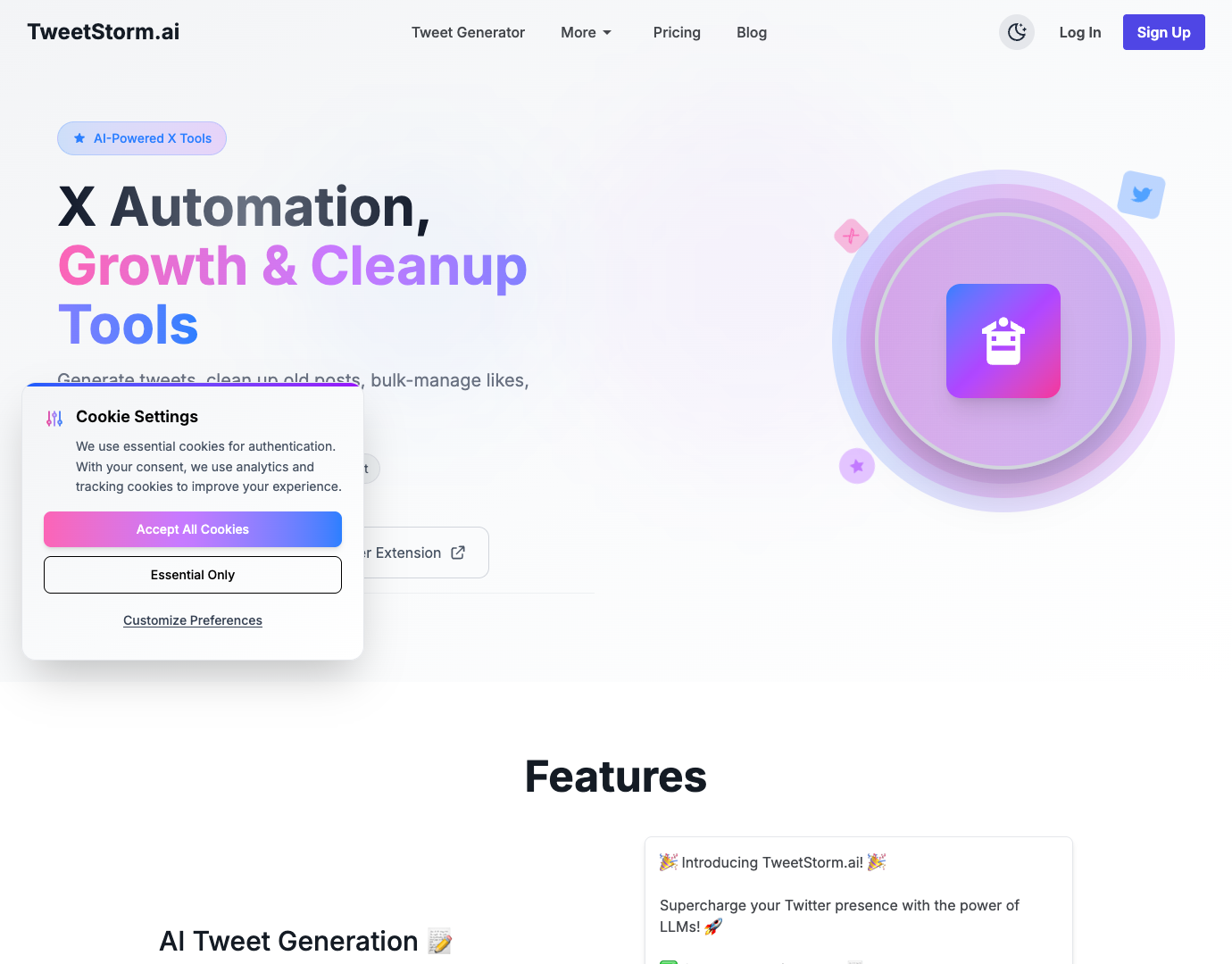 TweetStorm.ai screenshot