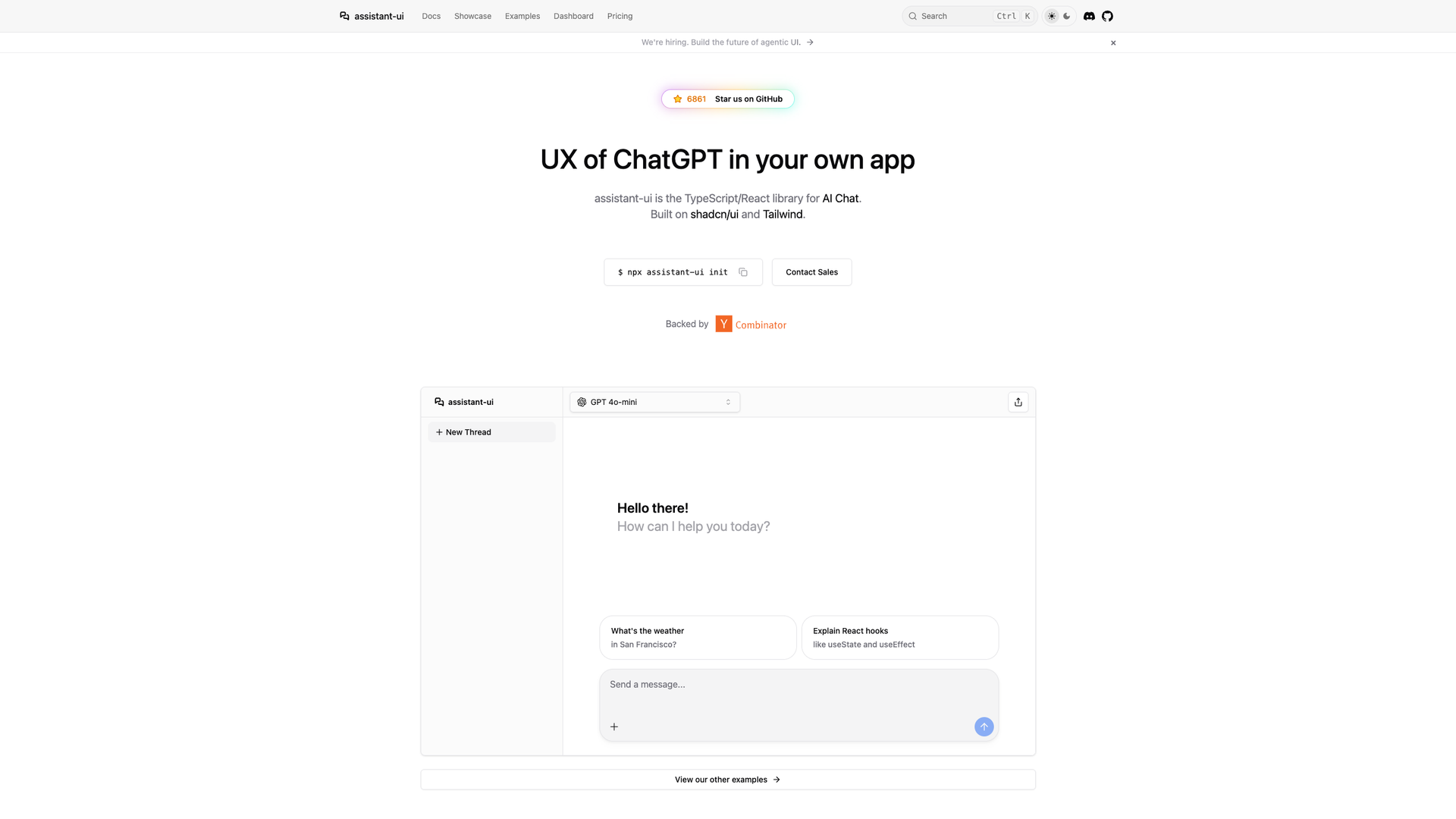 assistant-ui screenshot