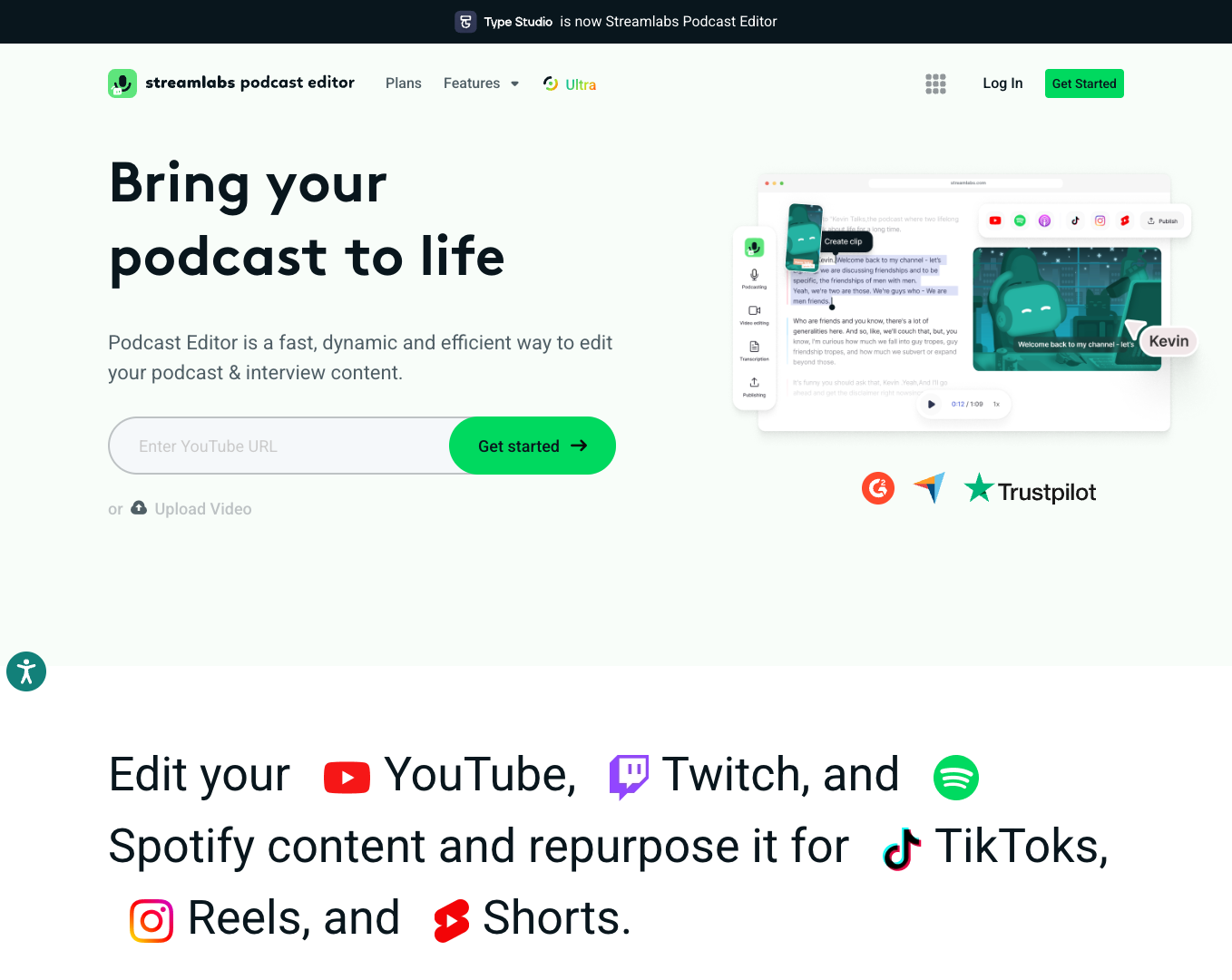 Streamlabs Podcast Editor screenshot