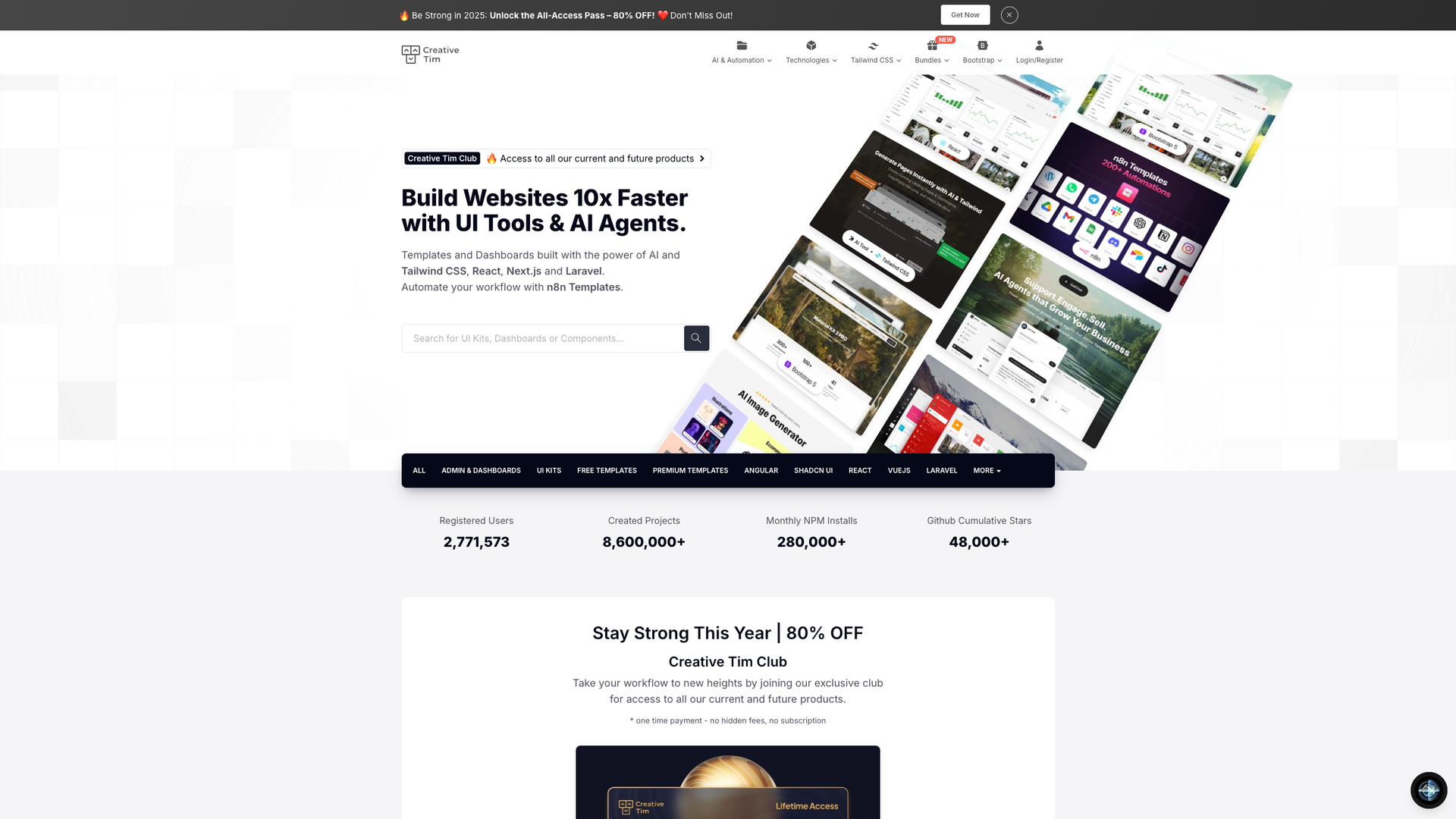 Creative Tim UI Kits & Dashboards screenshot