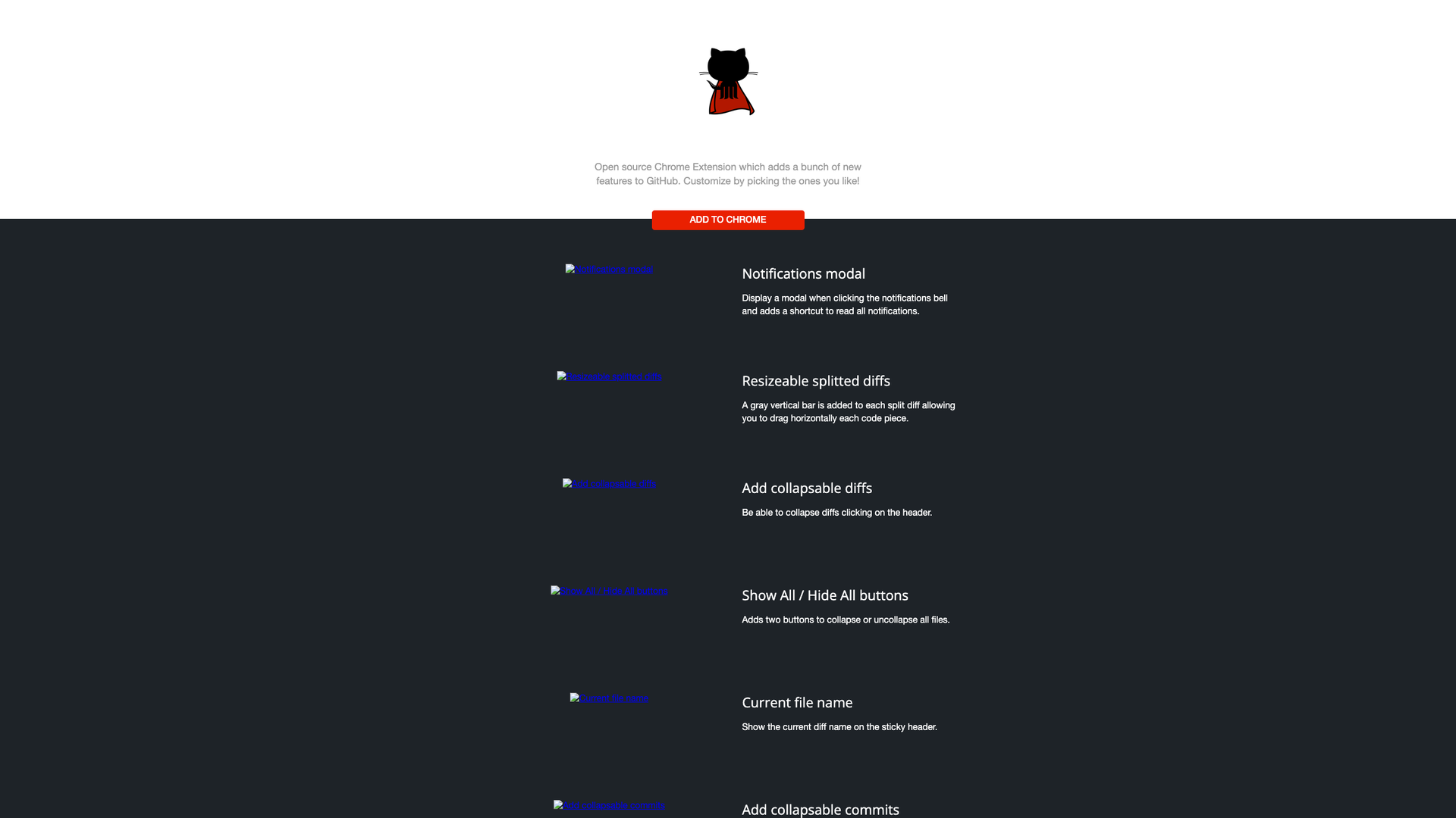 GitHub with a Cape screenshot