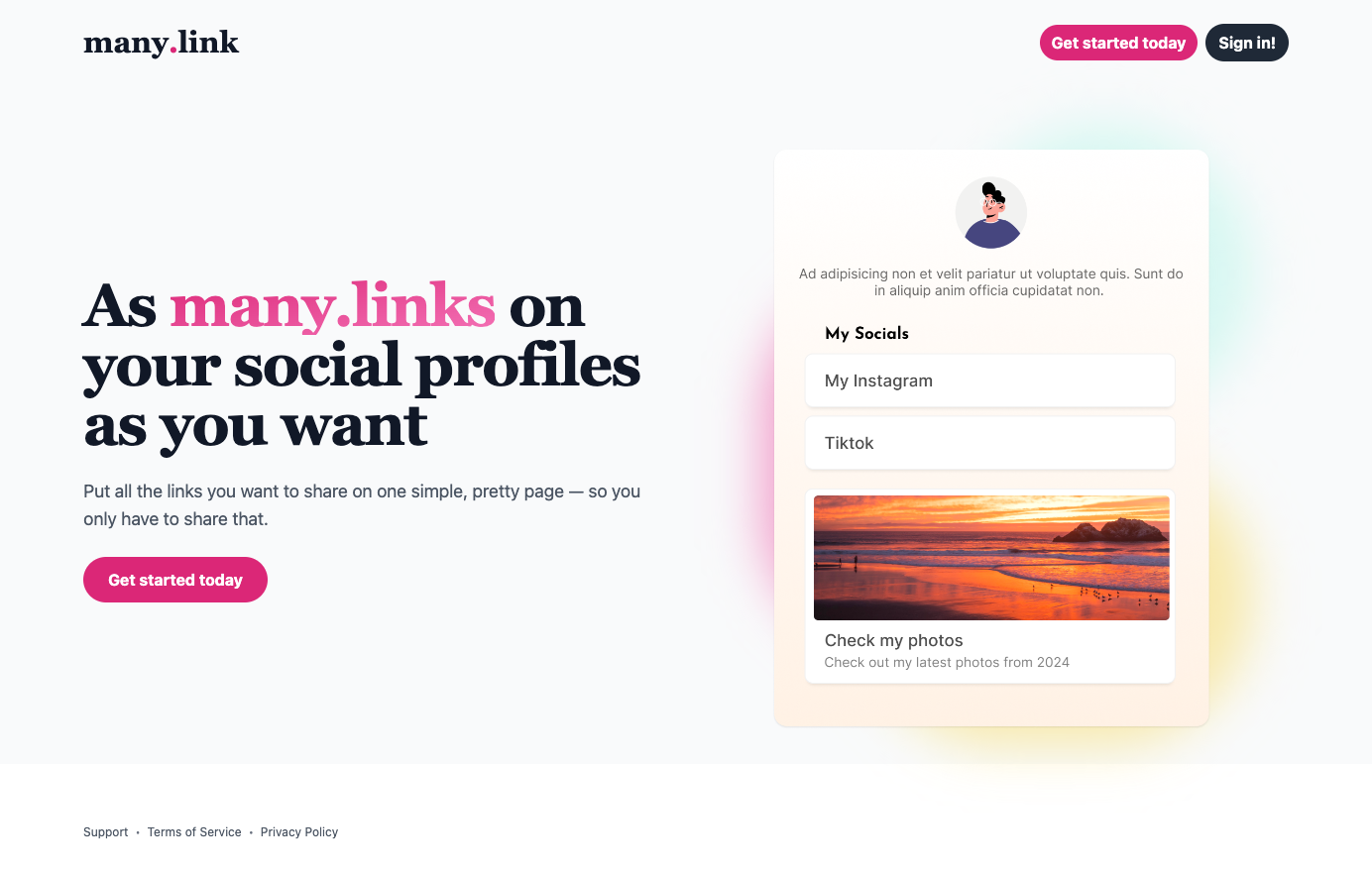 many.link screenshot