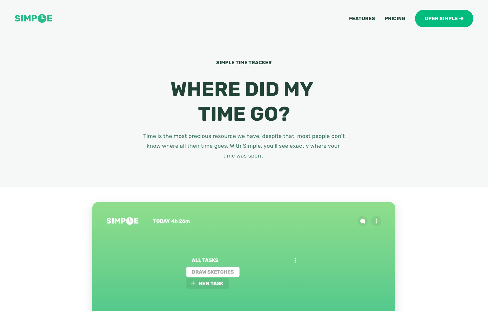 Simple Time Tracker screenshot