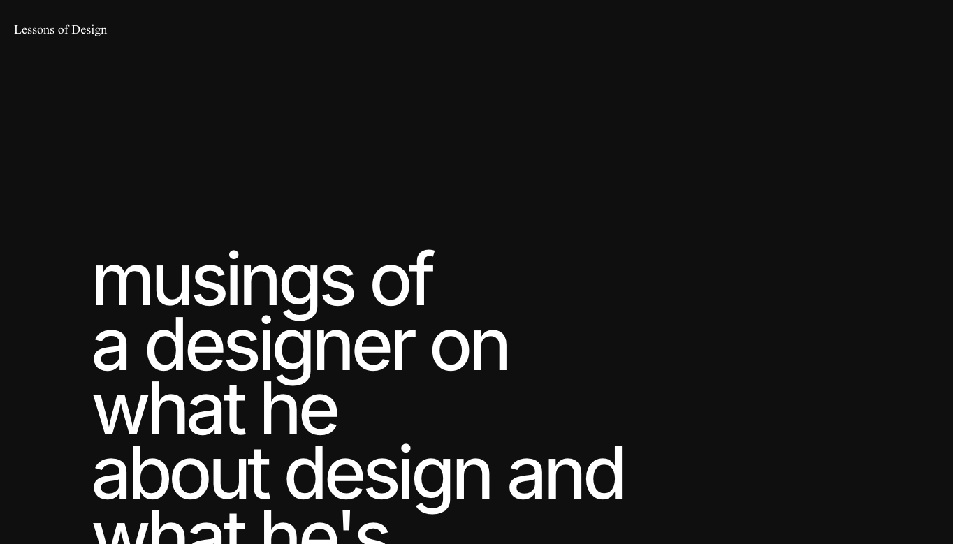 Lessons of Design screenshot