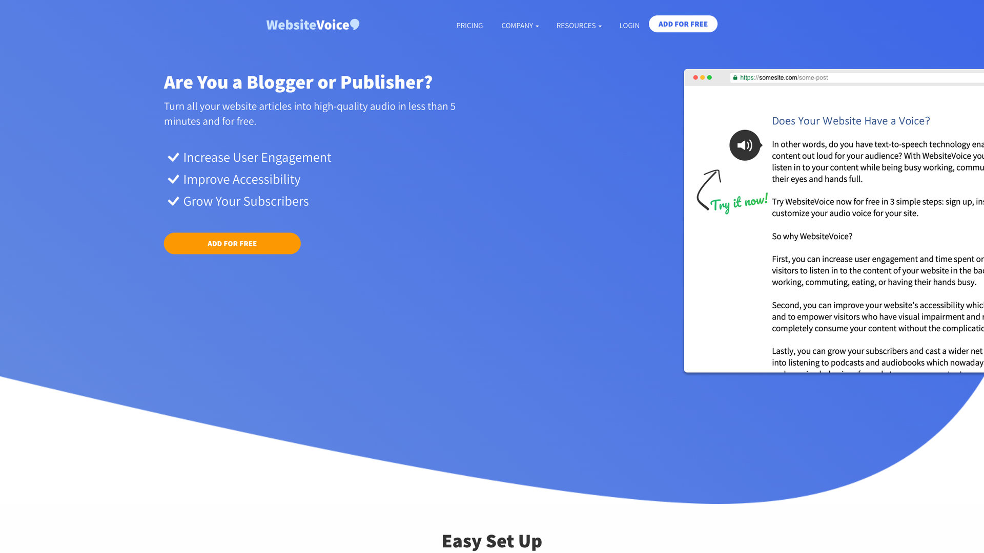 WebsiteVoice screenshot