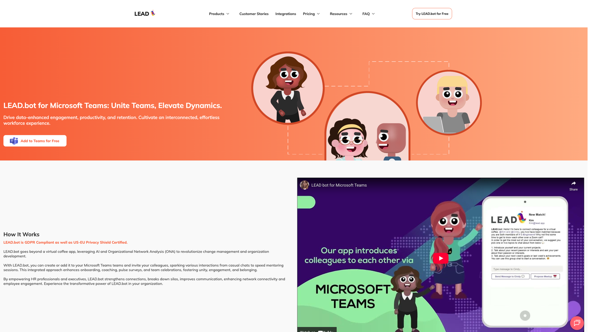 LEAD.bot for Microsoft Teams screenshot