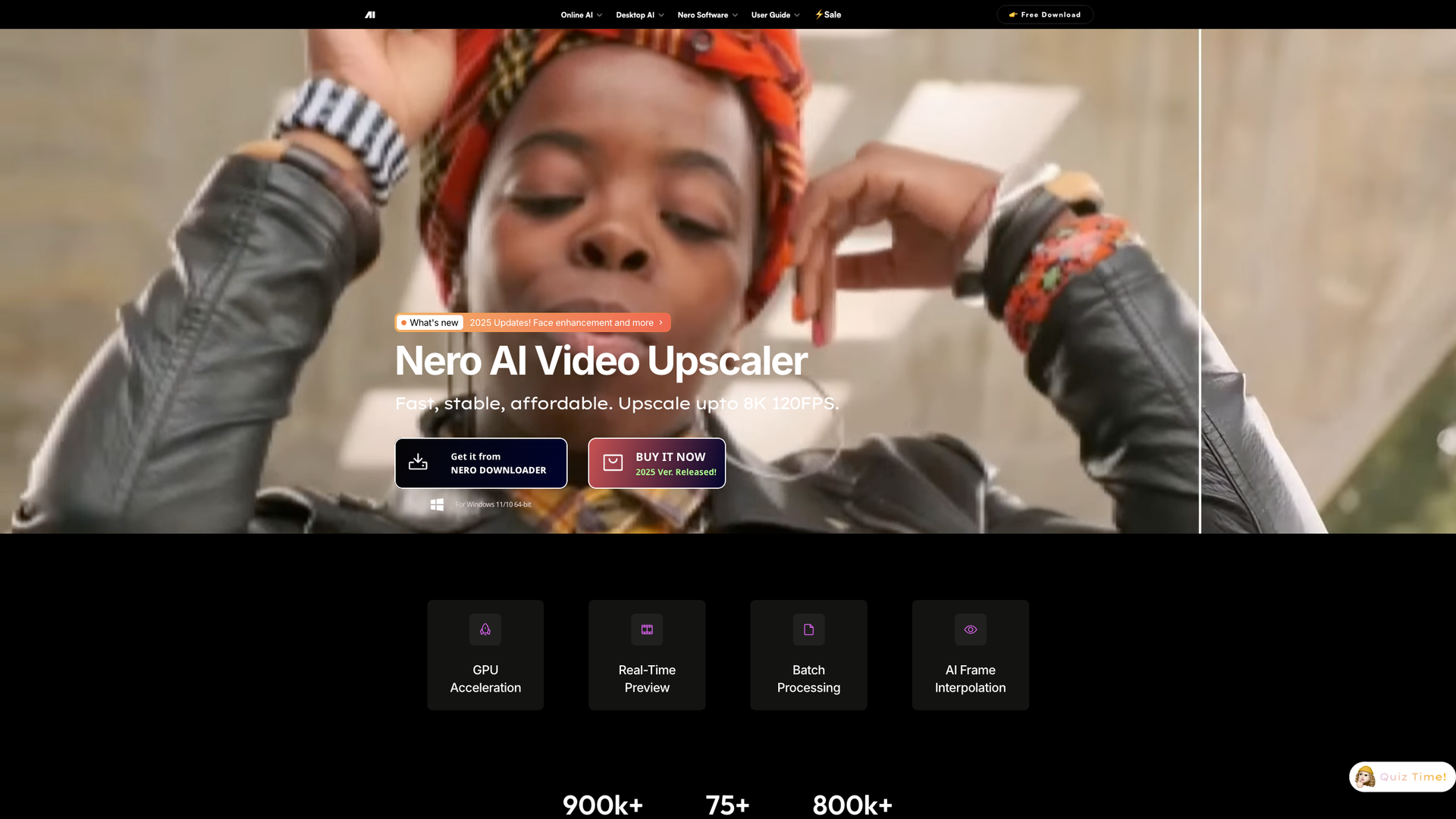 Nero AI Video Upscaler screenshot