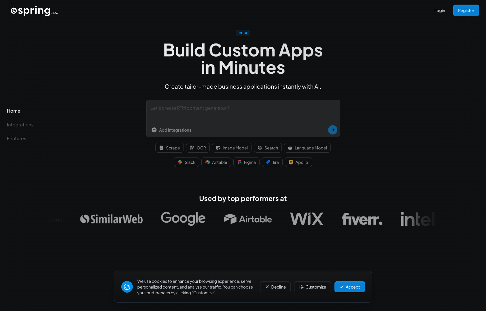 Spring.new screenshot