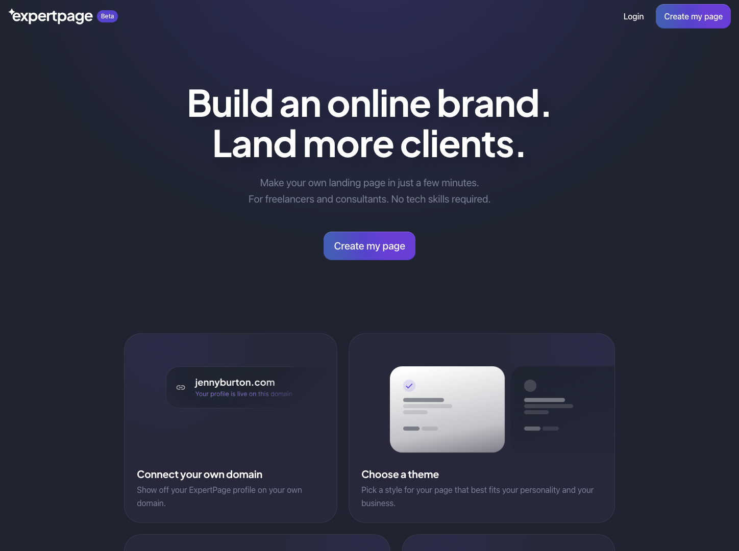 ExpertPage screenshot