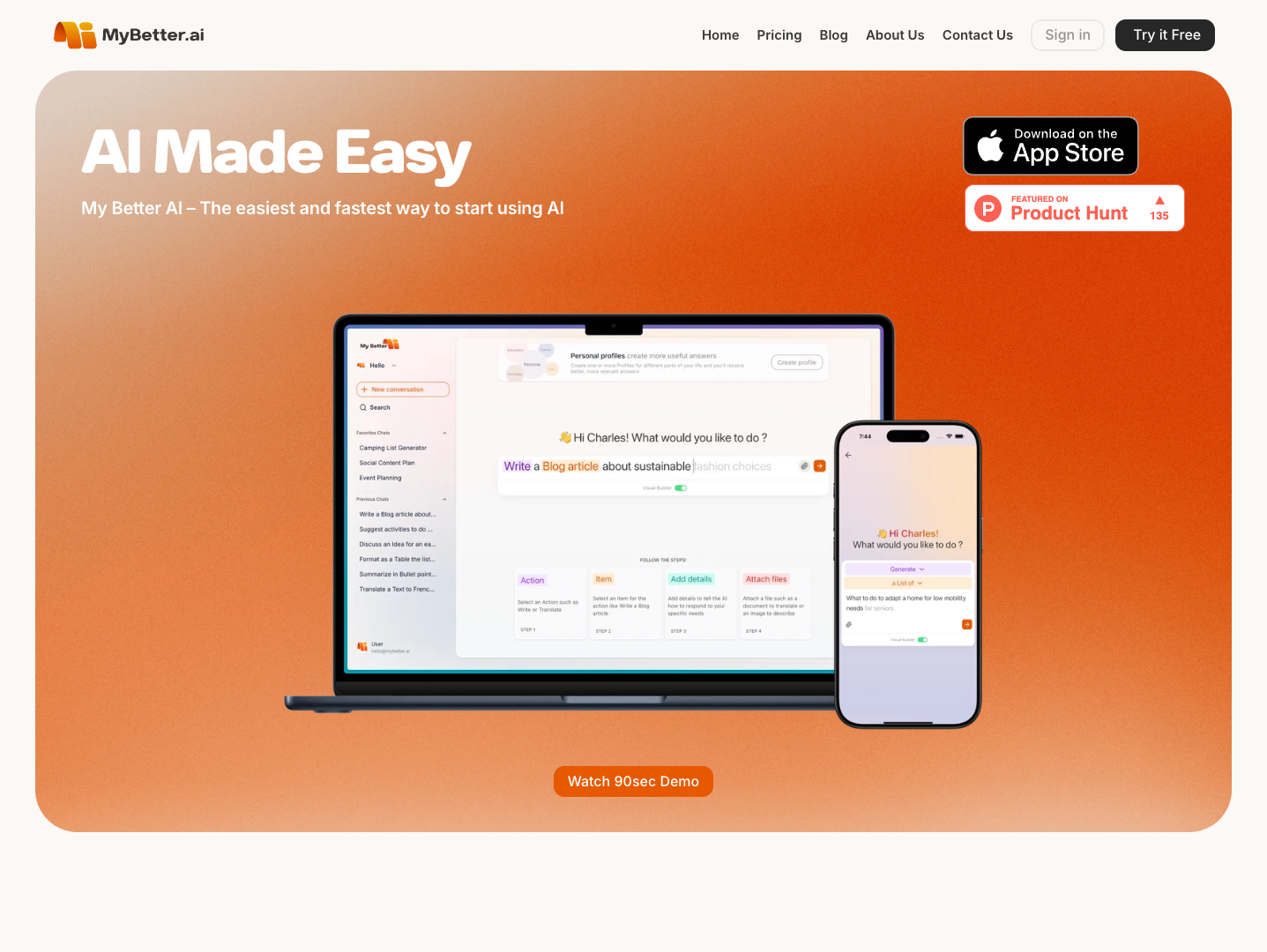 My Better AI screenshot