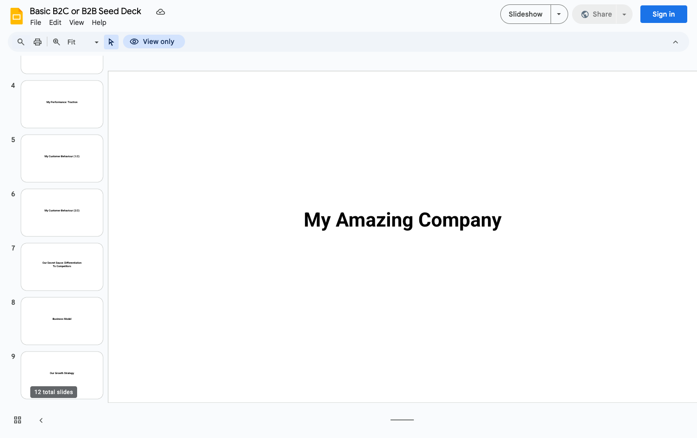 Seed Deck Template screenshot