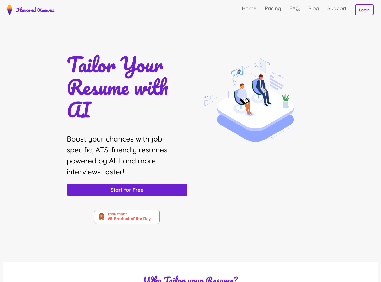 Flavored Resume screenshot