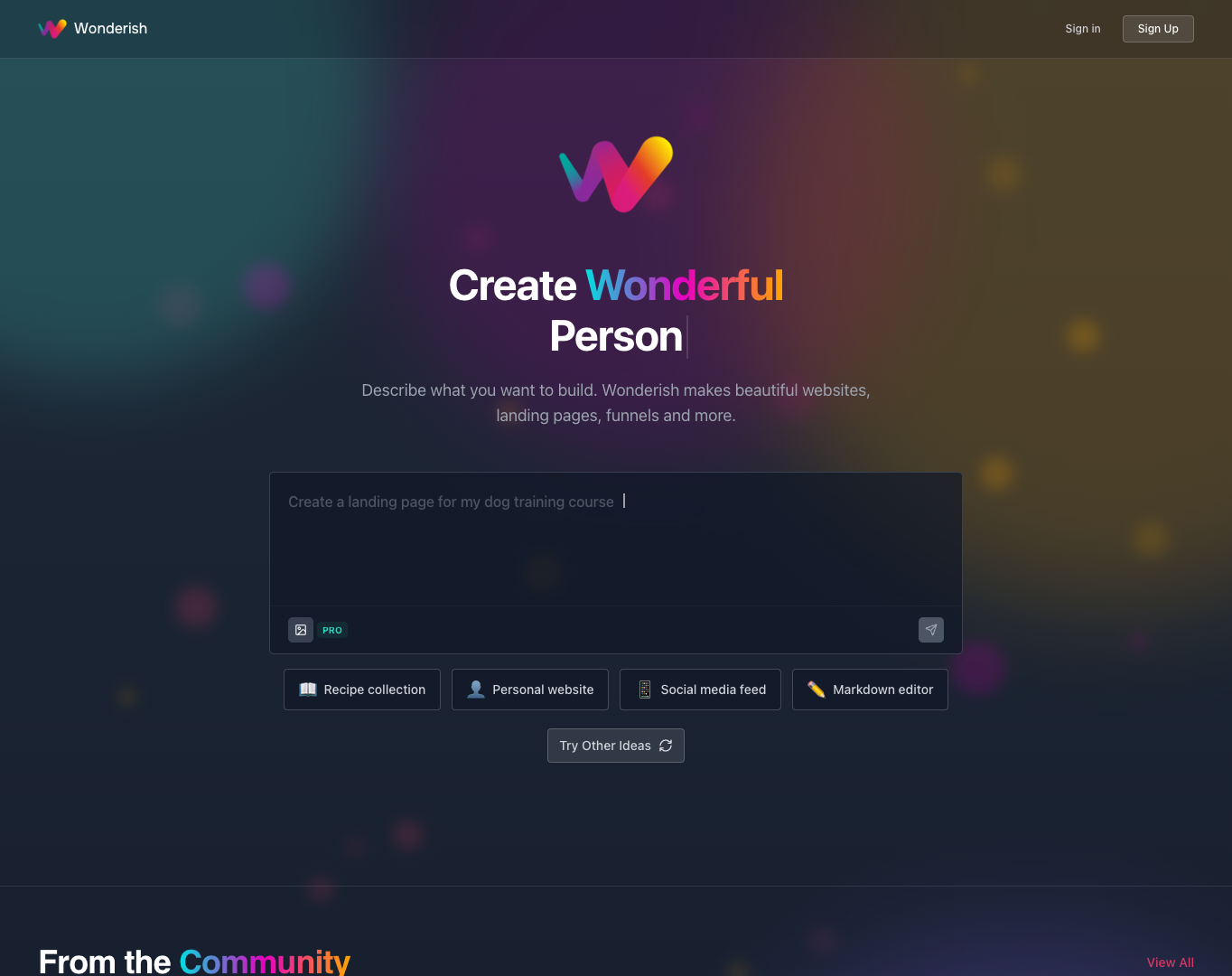 Wonderish screenshot