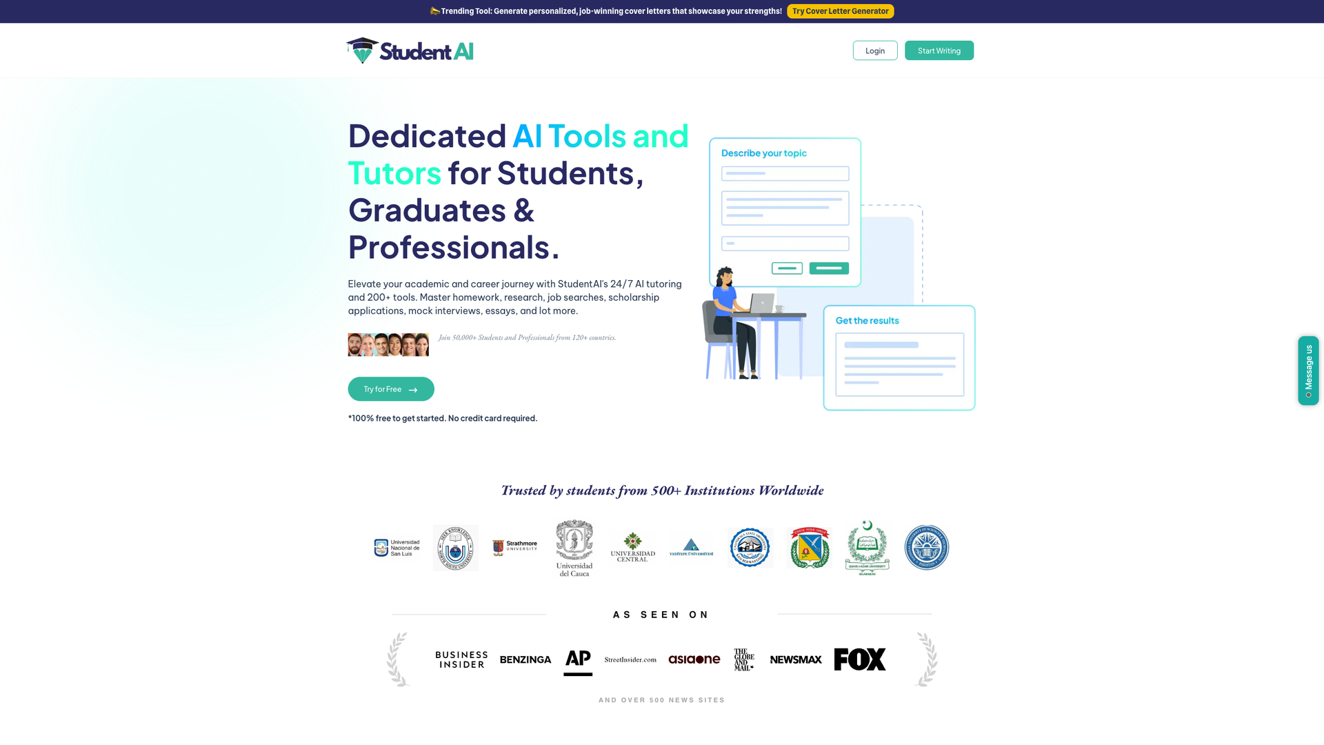 StudentAI screenshot