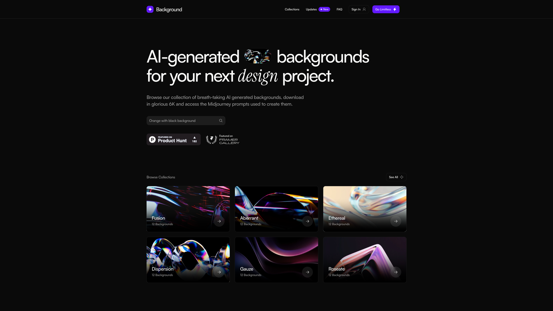 AI-Generated Backgrounds screenshot