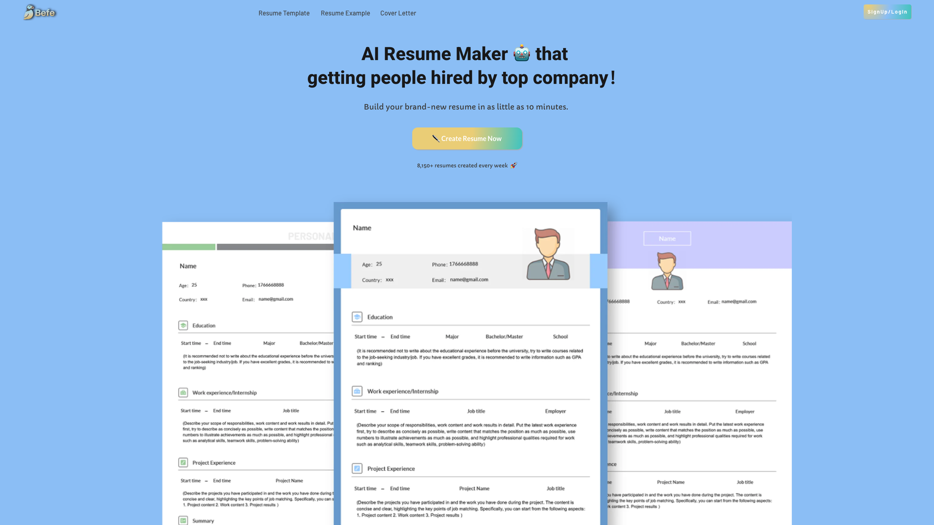 Befe AI Resume Maker screenshot