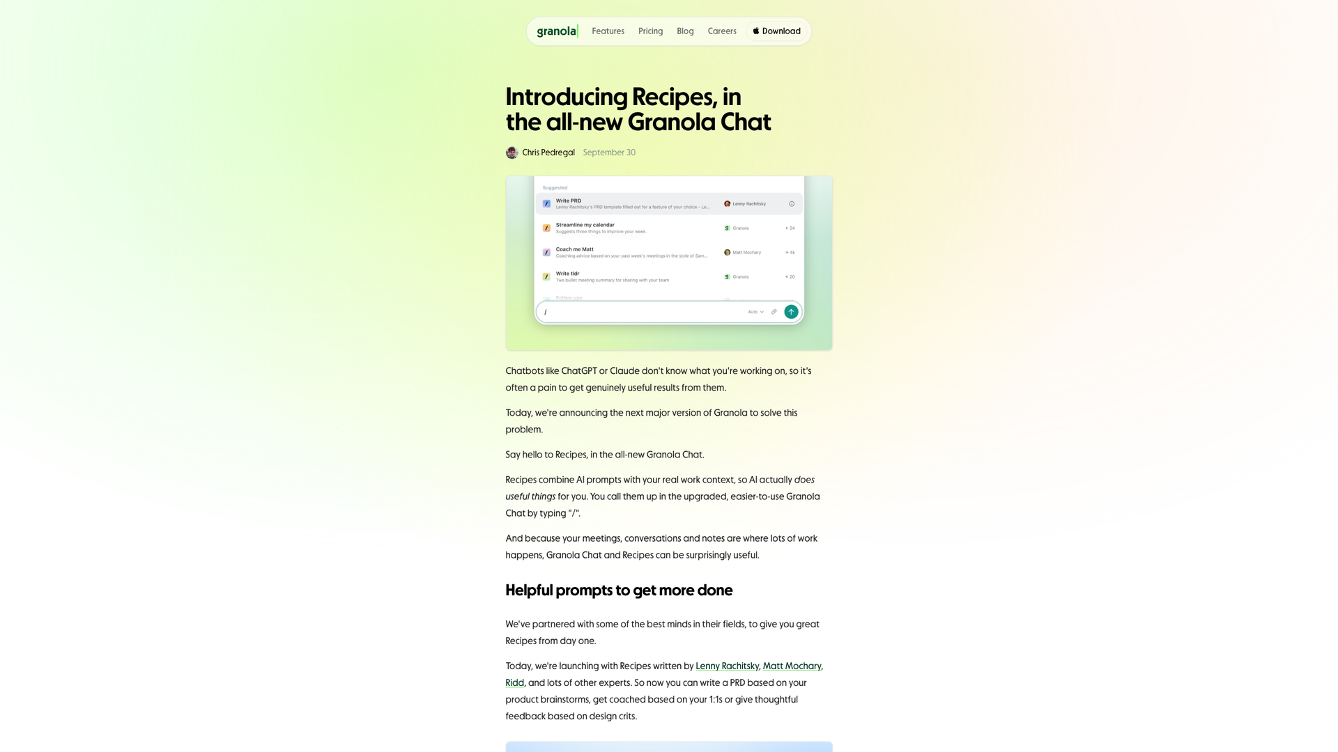 Granola Recipes screenshot