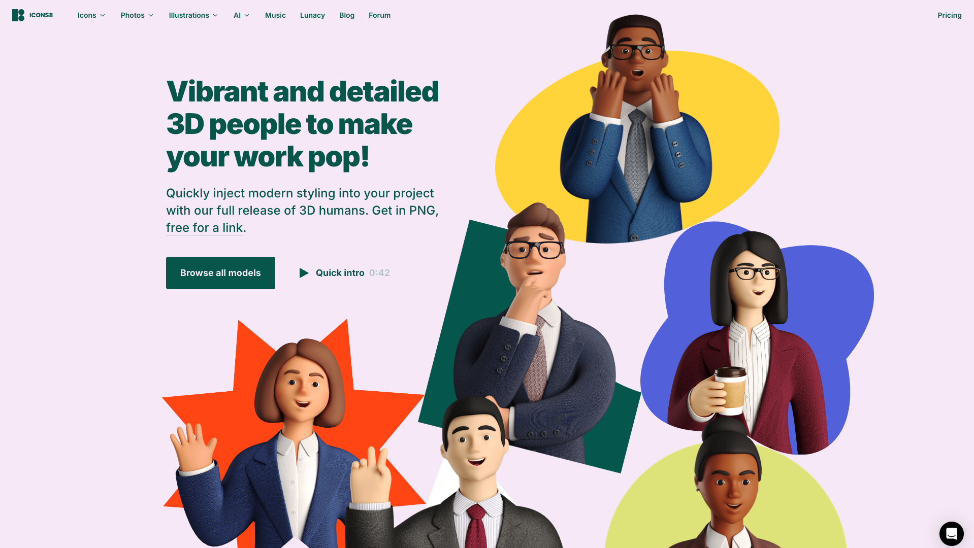 Icons8 3D People Pack screenshot