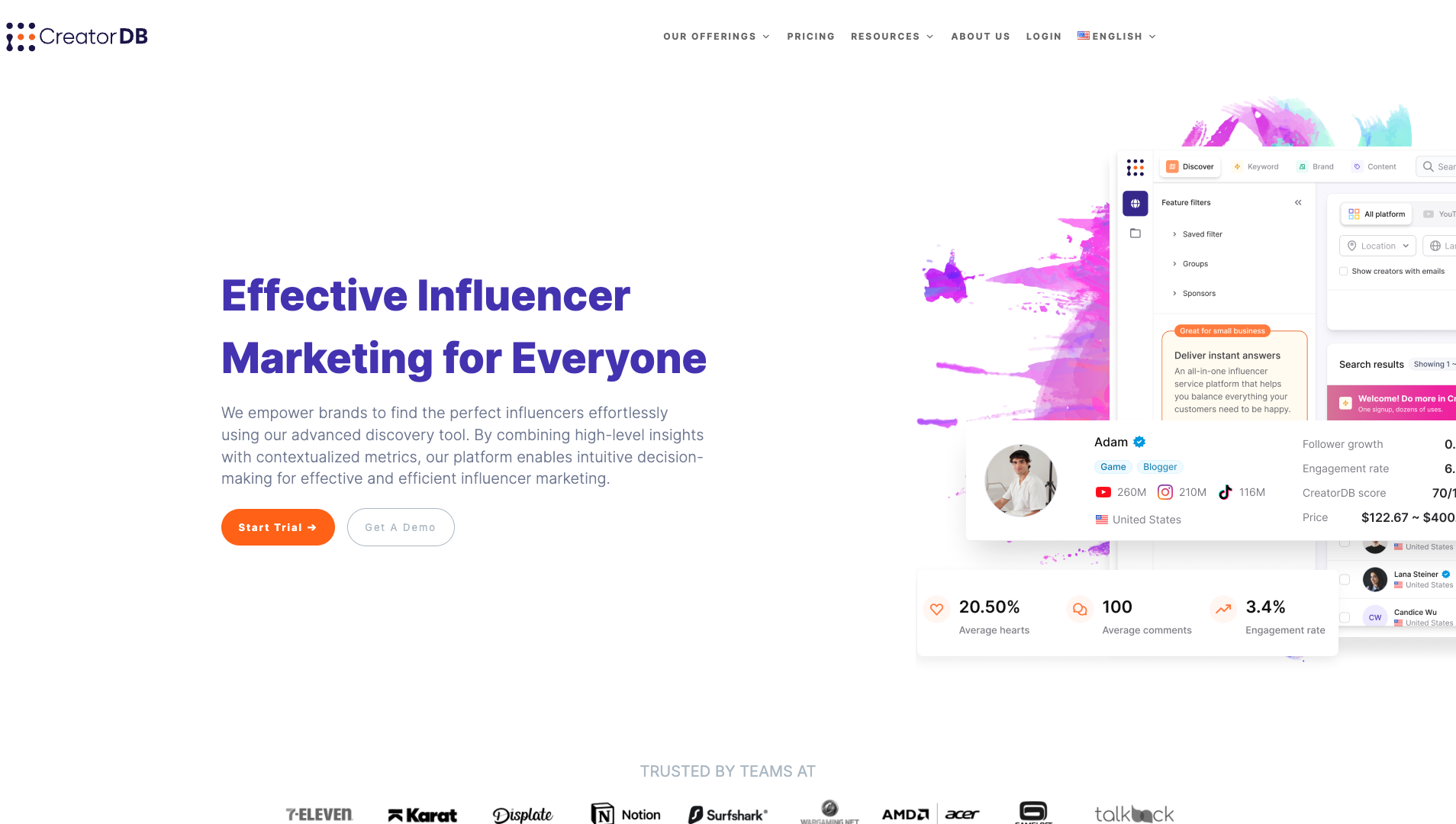 CreatorDB screenshot