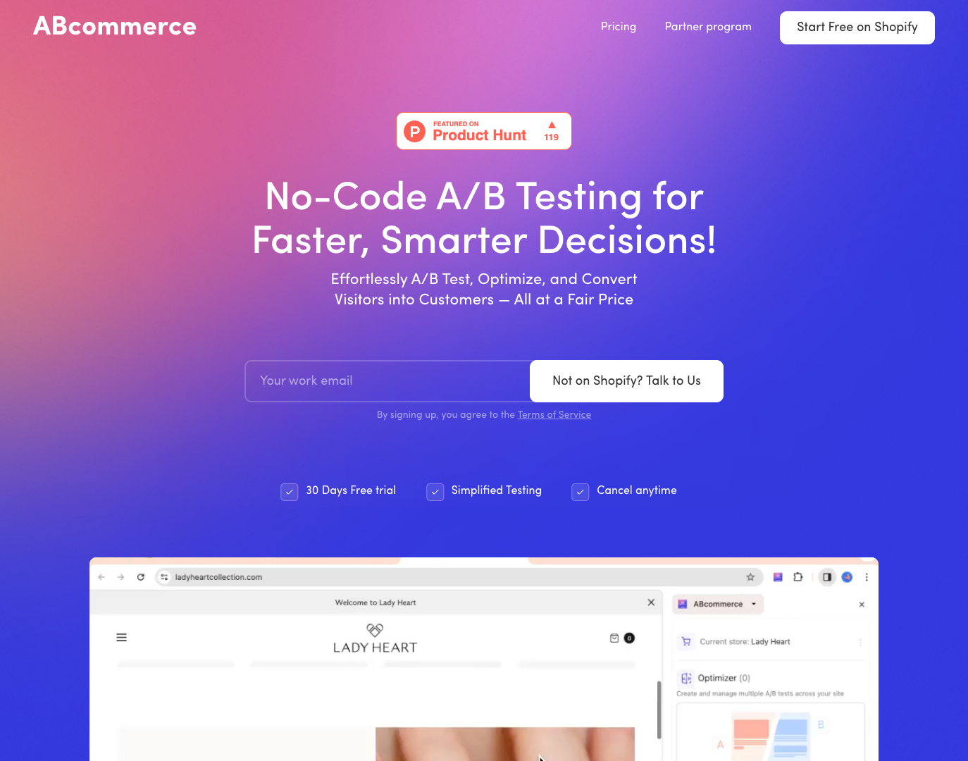 ABCommerce screenshot