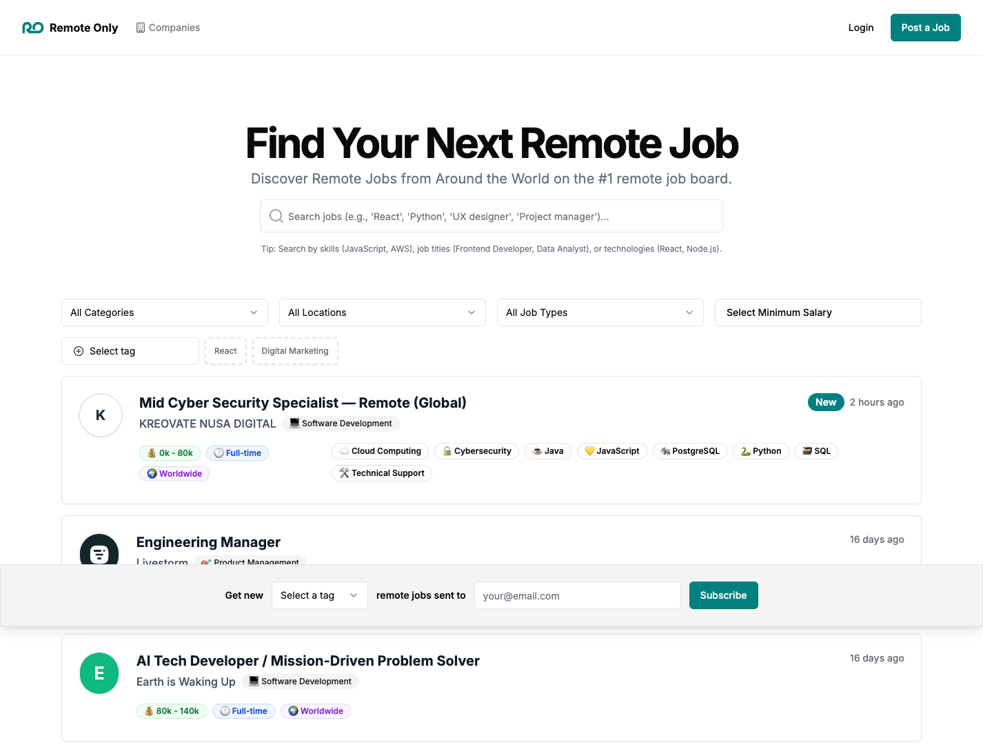 Remote Jobs screenshot