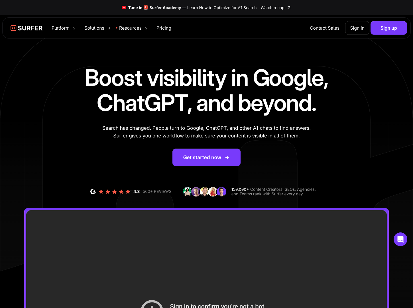 Surfer SEO screenshot