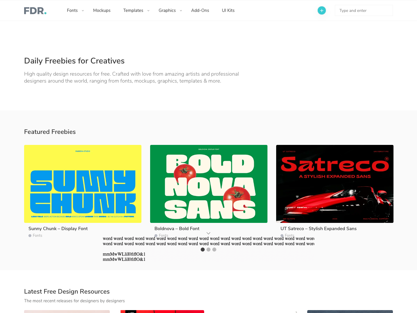 Daily Freebies for Creatives screenshot