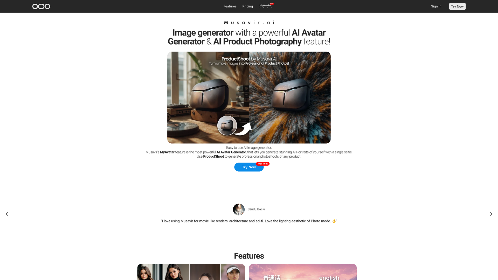 Musavir AI Image Generator screenshot