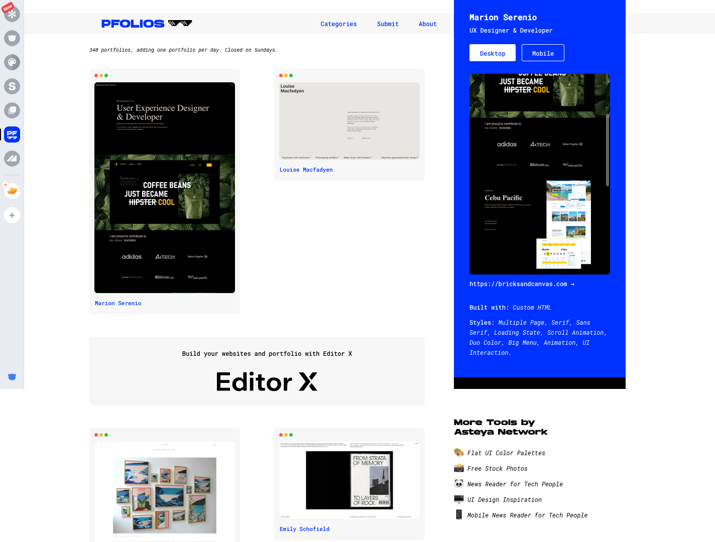 Portfolio Inspiration screenshot