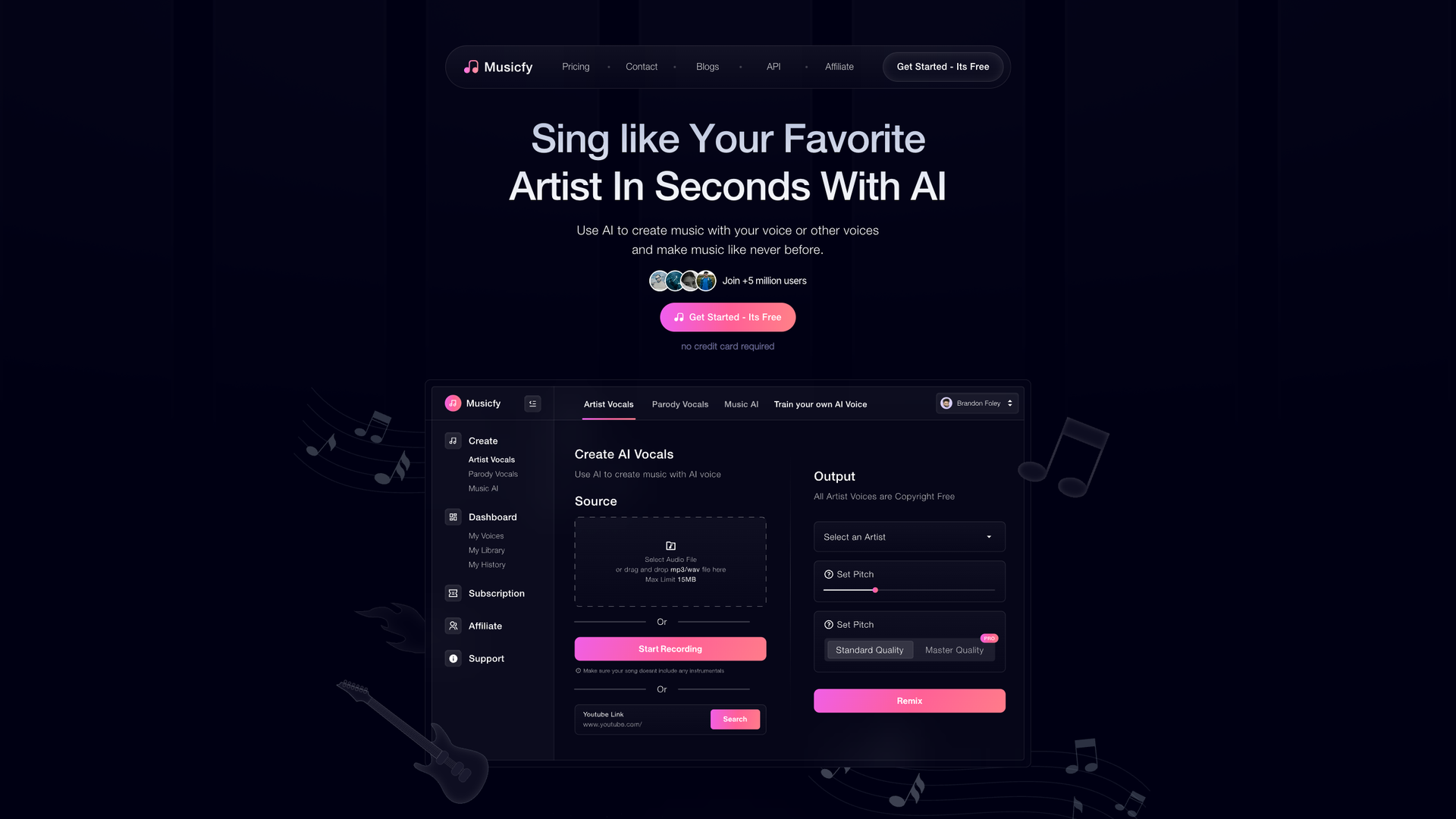 Musicfy AI screenshot