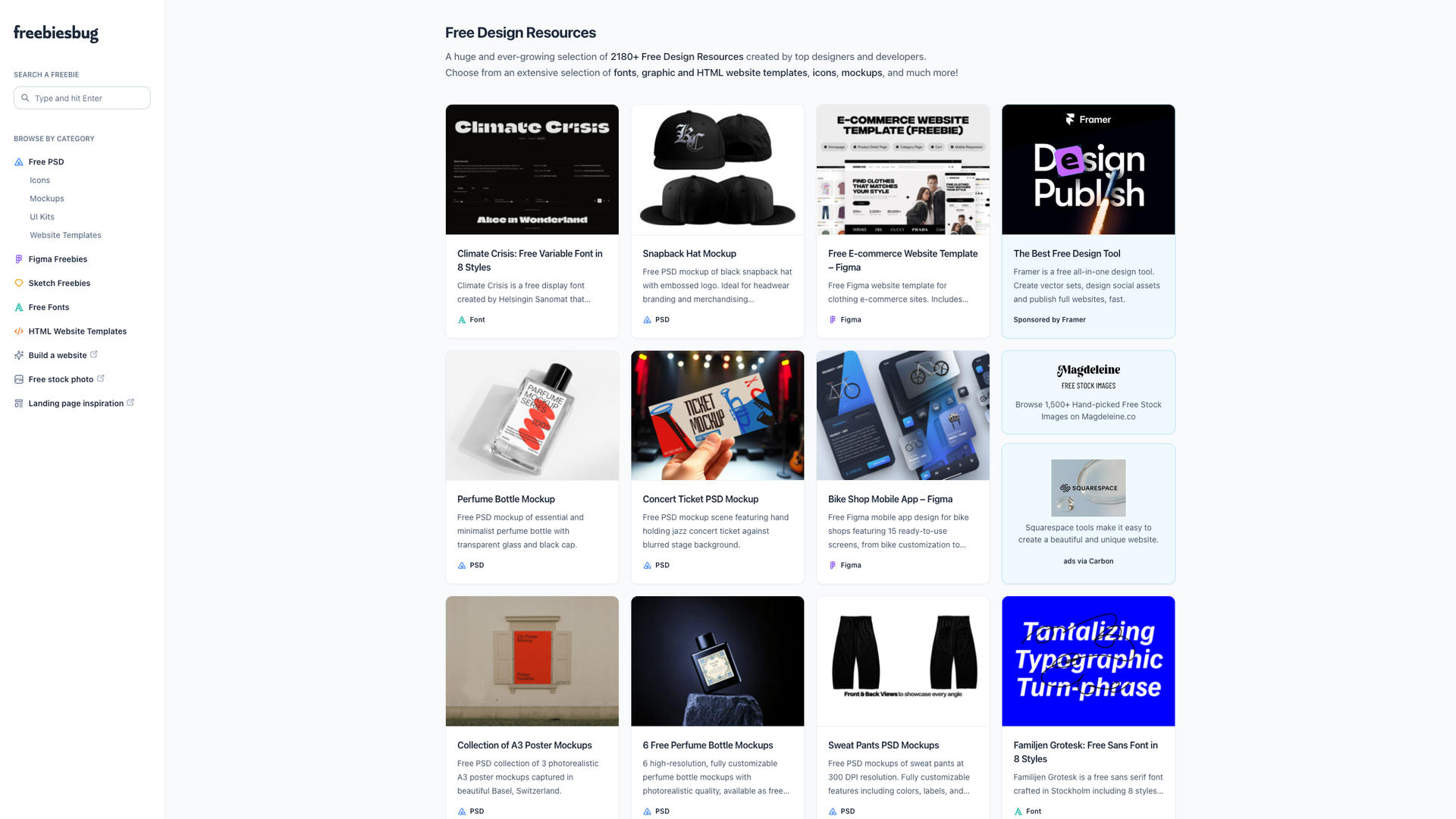Freebiesbug Free Design Resources screenshot