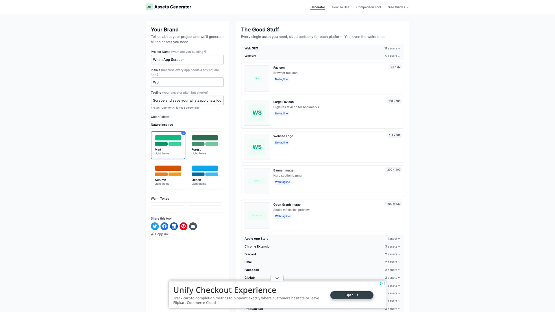 Free Logo & Brand Asset Generator screenshot