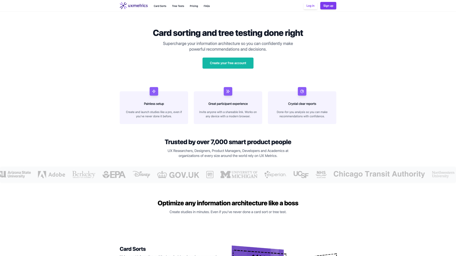 UX Metrics screenshot