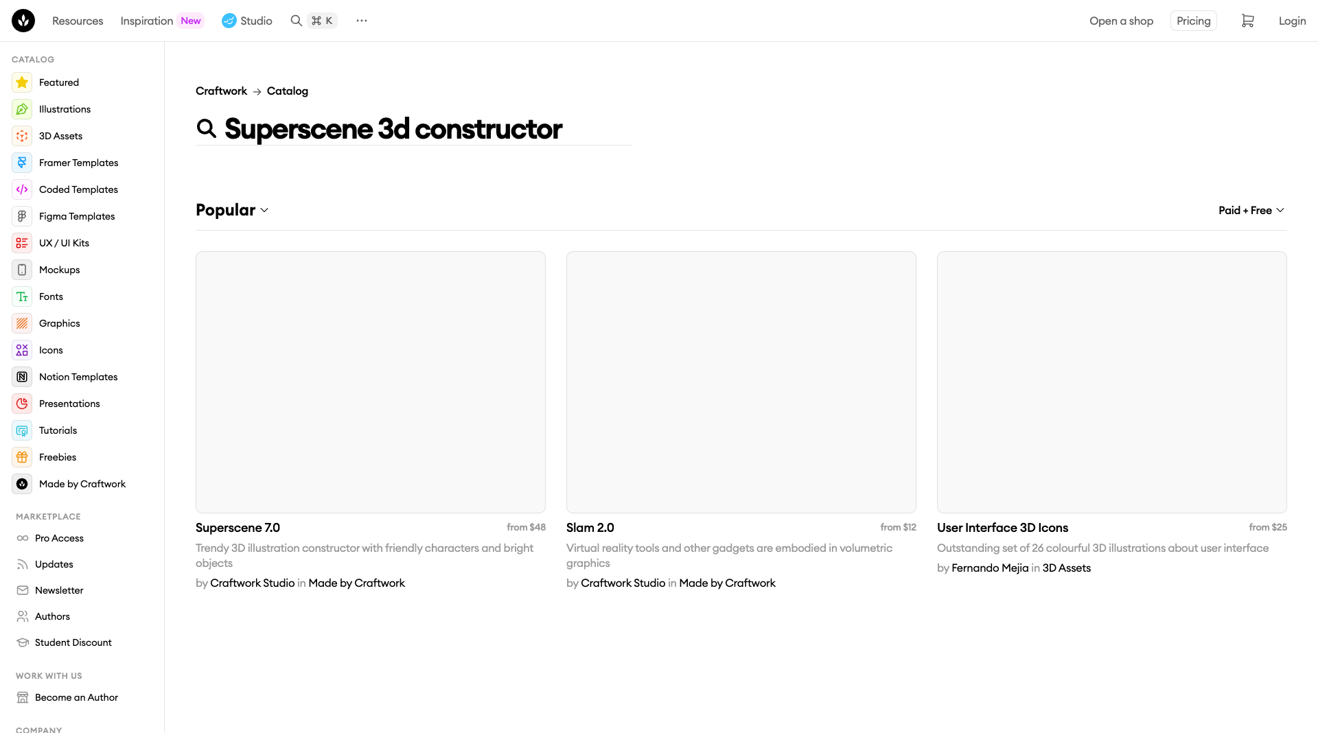 Craftwork screenshot