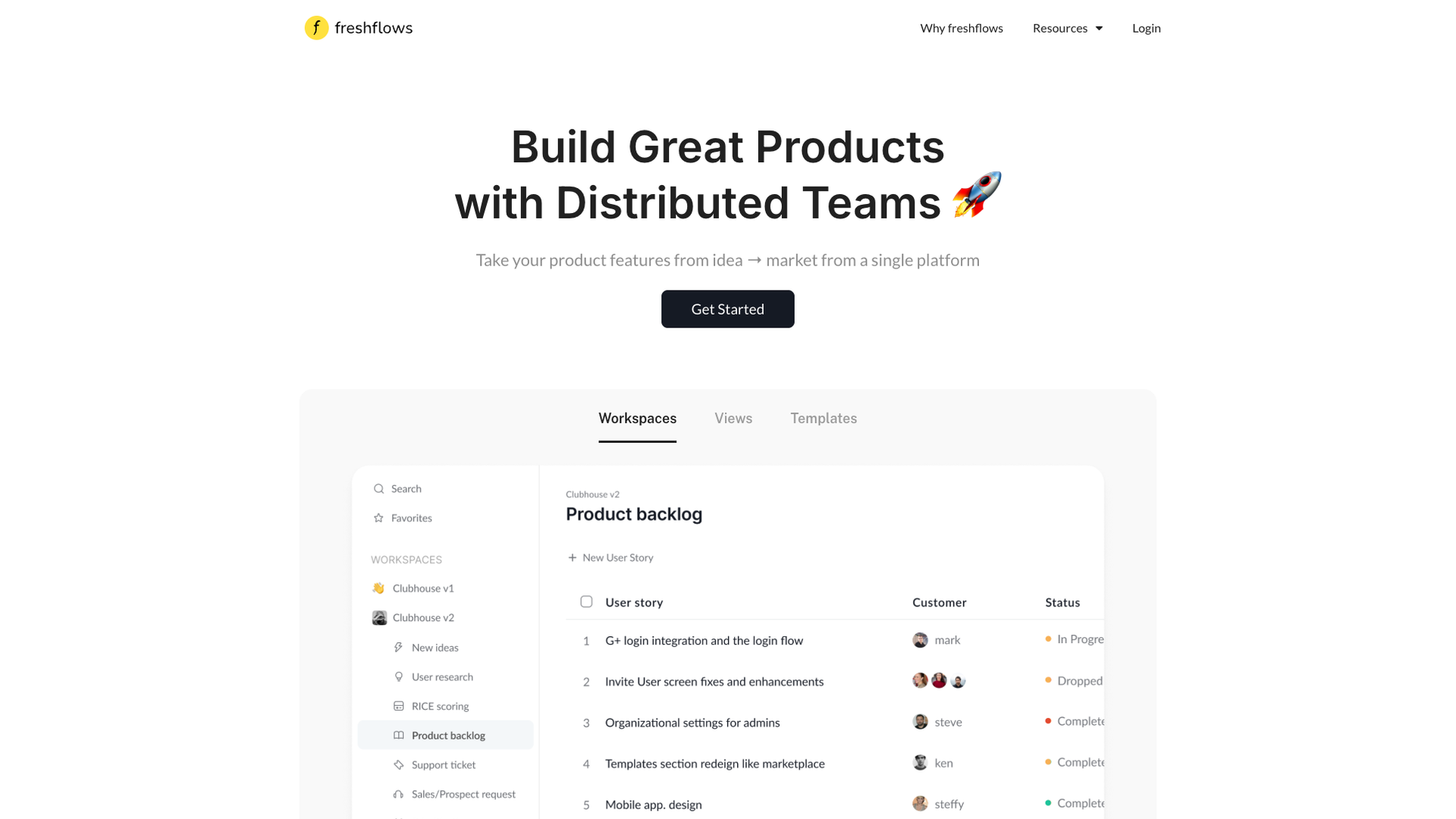 Freshflows screenshot